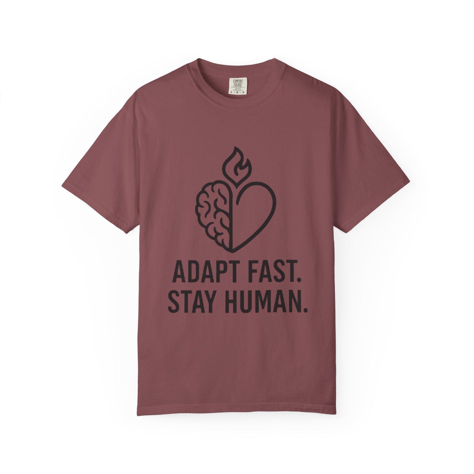 T-Shirt adapt fast, stay human Unisex Garment-Dyed