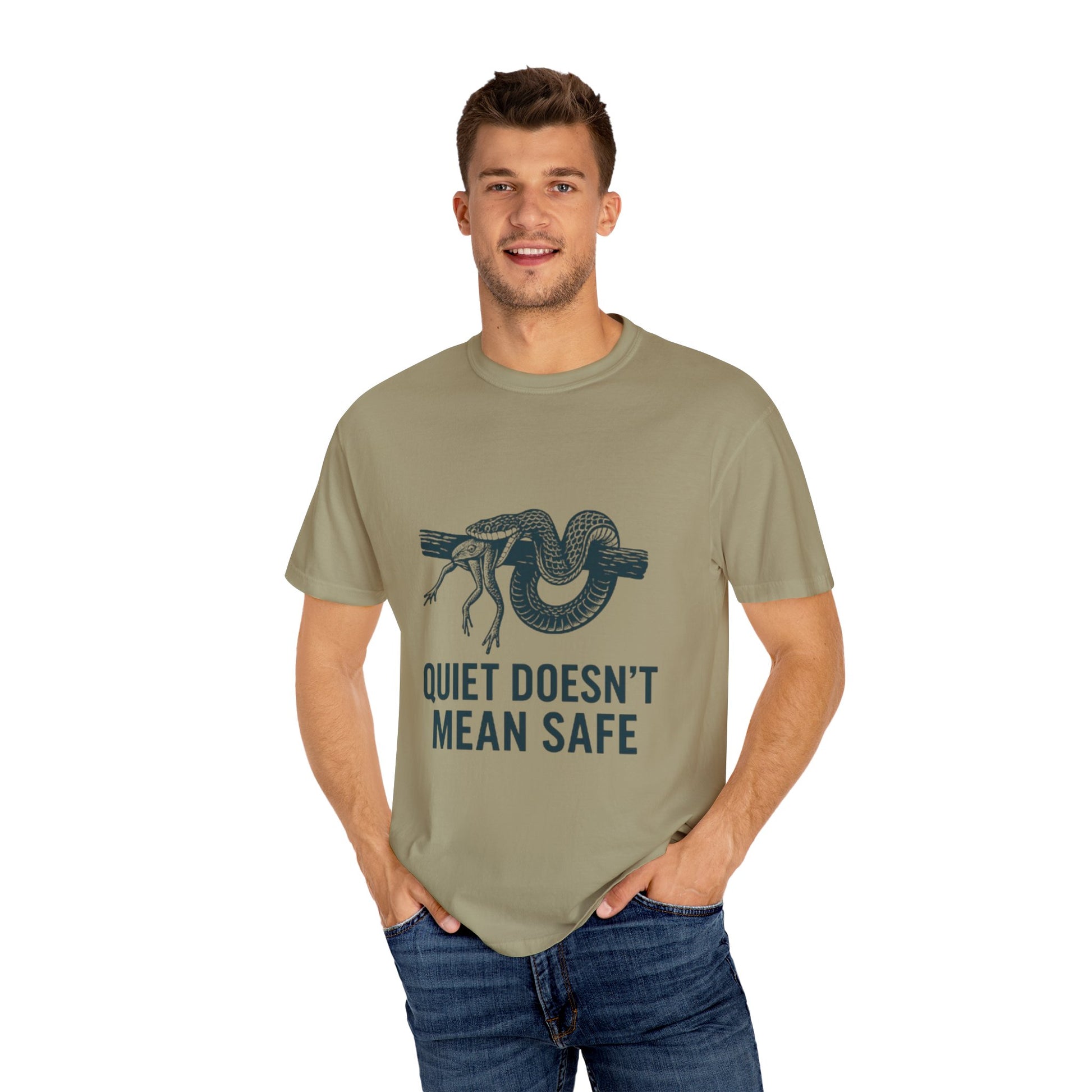 Snake and Frog Unisex T-Shirt - Nature Lover Gift, Adventure Apparel, Unique Graphic Tee, Eco-Friendly Fashion, Wildlife Enthusiast Shirt