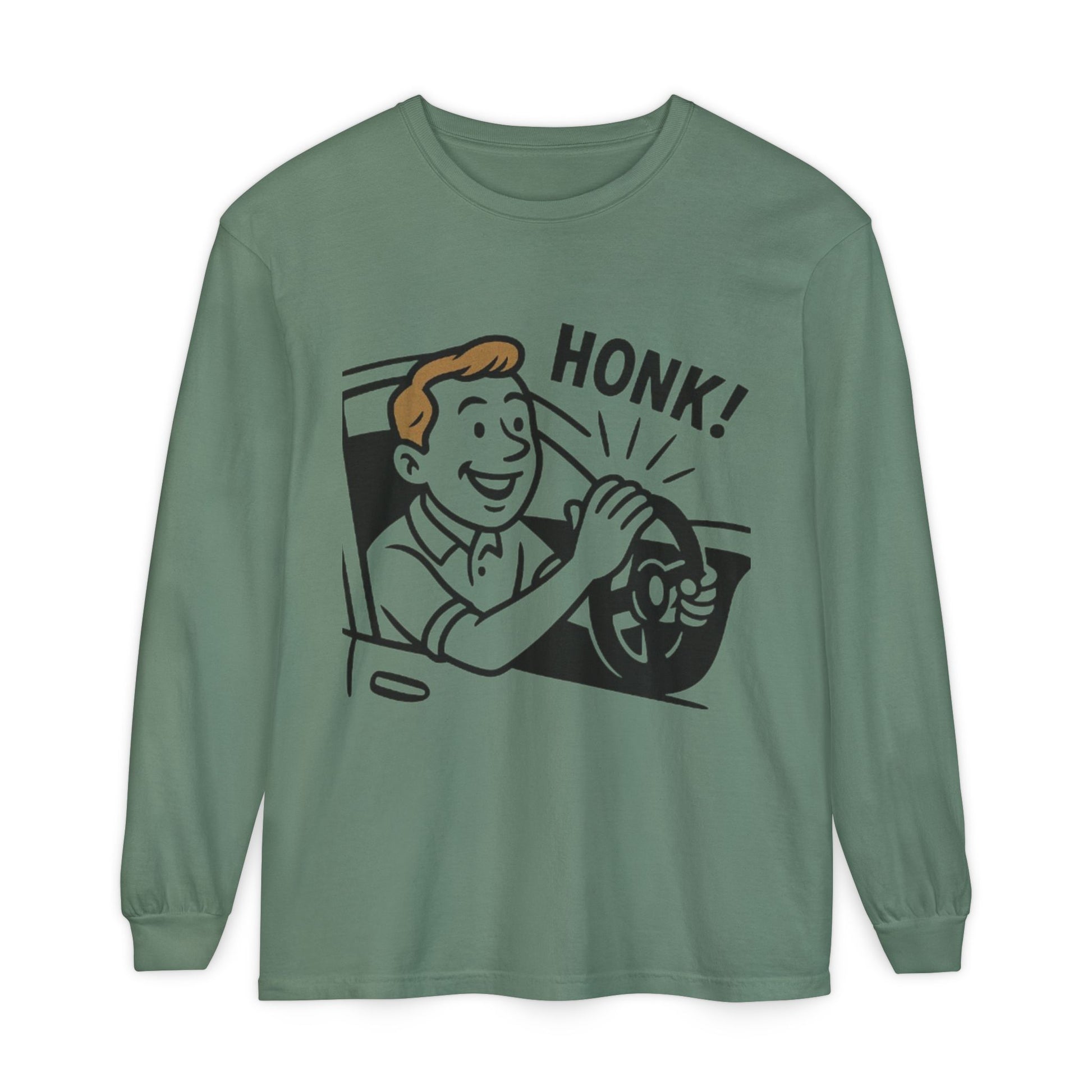 Honk Long Sleeve T-Shirt, Funny Car Enthusiast Tee, Gift for Drivers, Unisex Graphic Shirt, Casual Wear, Auto Humor Tee