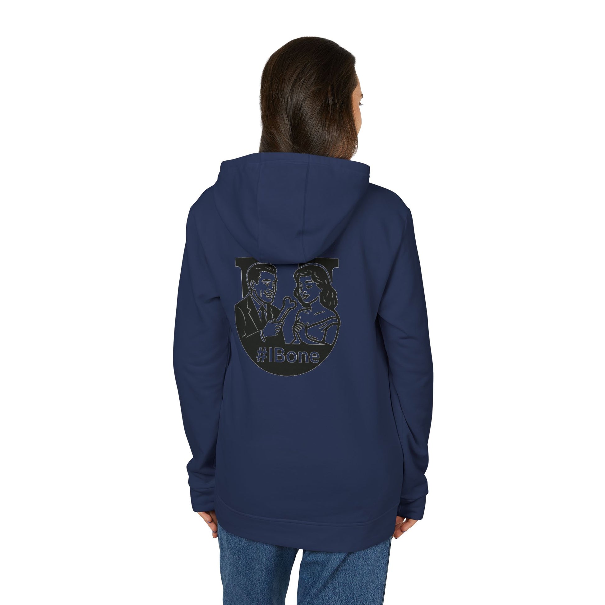 Unisex Fleece Hoodie with #IBone Graphic, Cozy Casual Wear for Everyday, Gift for Friends, Perfect for Events, Sportswear
