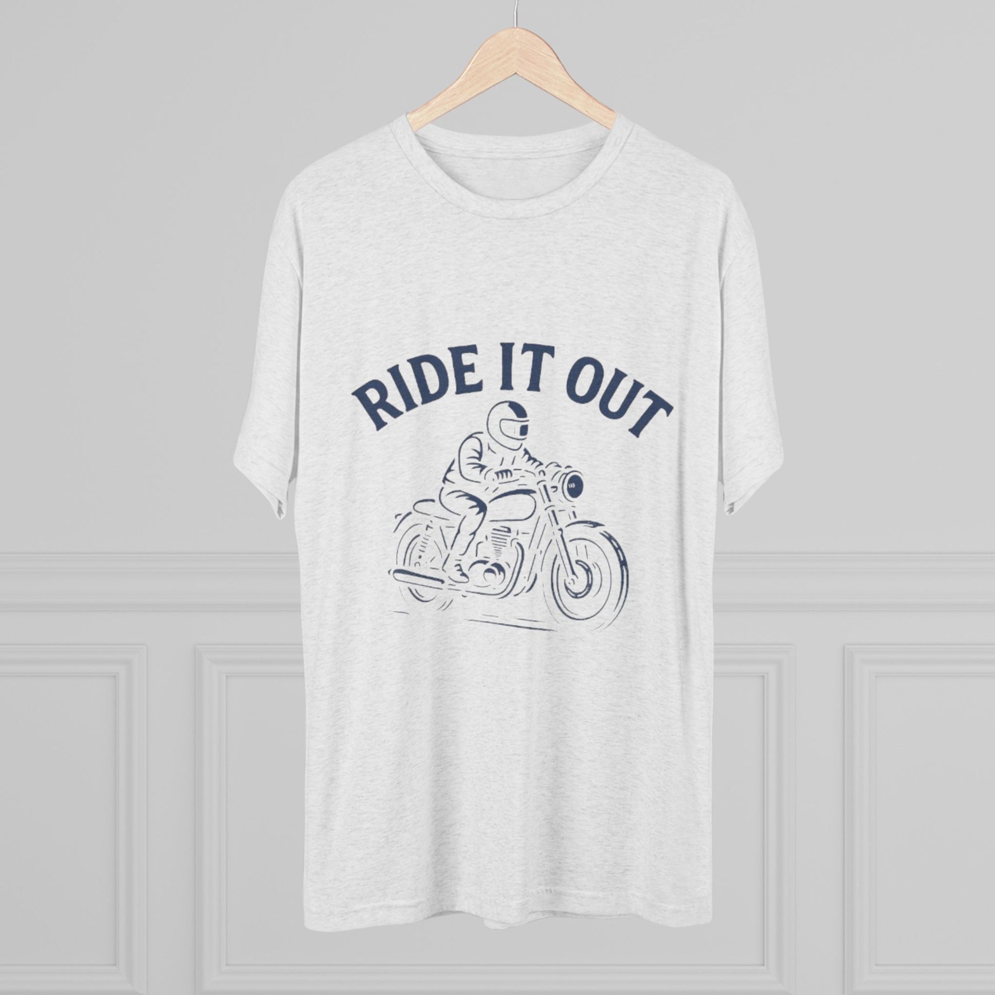 Vintage Motorcycle Ride It Out Tee, Unisex Crew Shirt, Biker Gift, Adventure Tee, Casual Wear, Outdoor Enthusiast T-Shirt