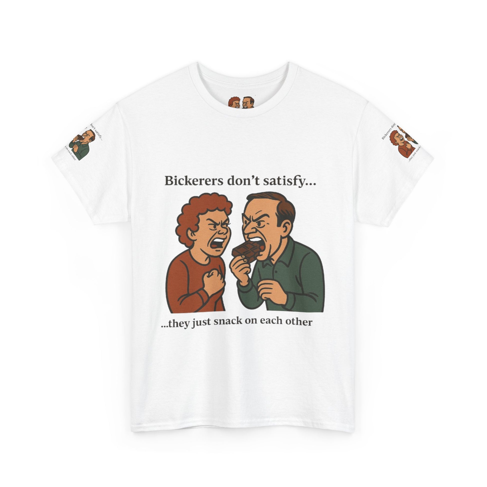 Funny Unisex Tee with Bickering Design, Humorous Cotton T-Shirt, Gift for Friends, Family Humor Shirt, Casual Wear