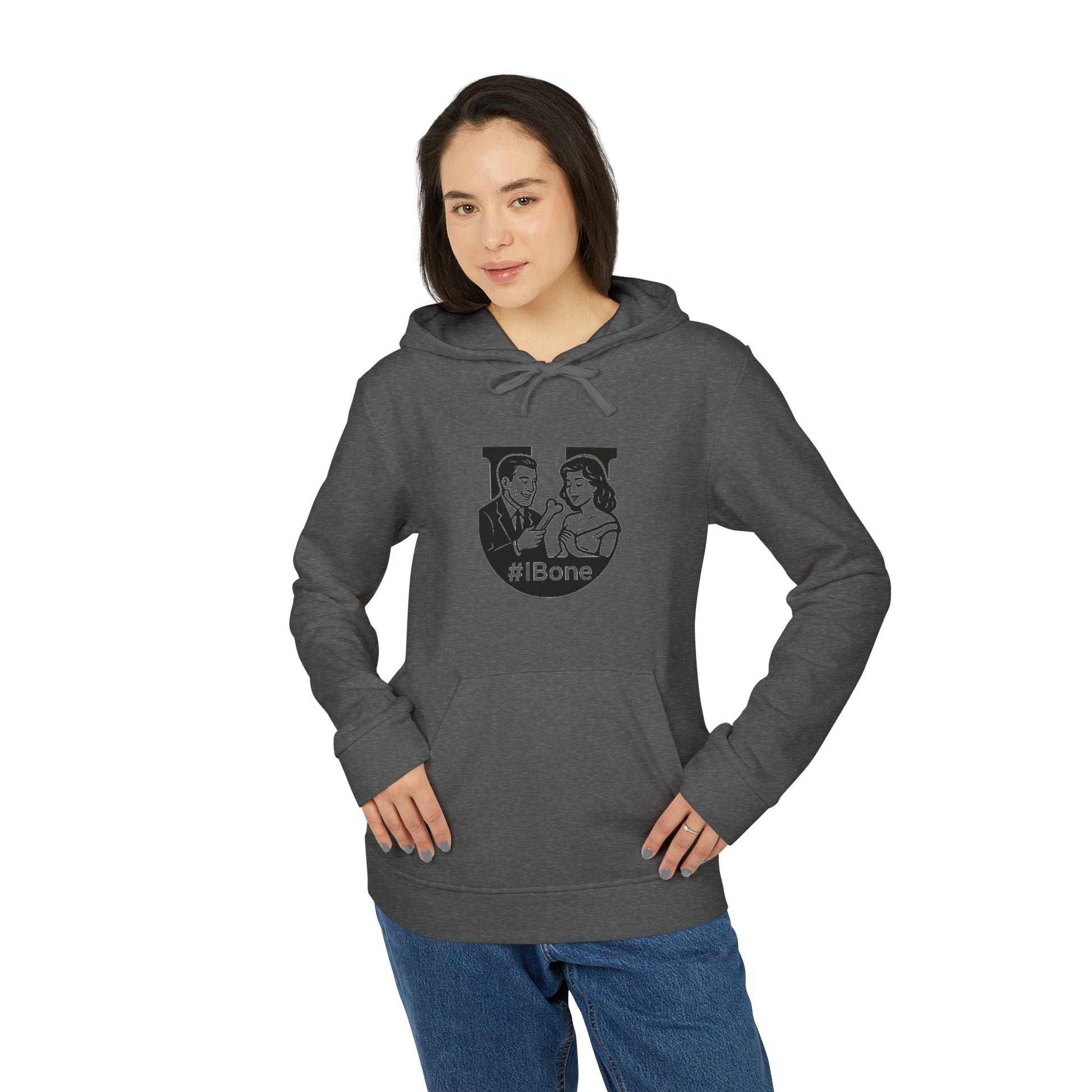Unisex Fleece Hoodie with #IBone Graphic, Cozy Casual Wear for Everyday, Gift for Friends, Perfect for Events, Sportswear