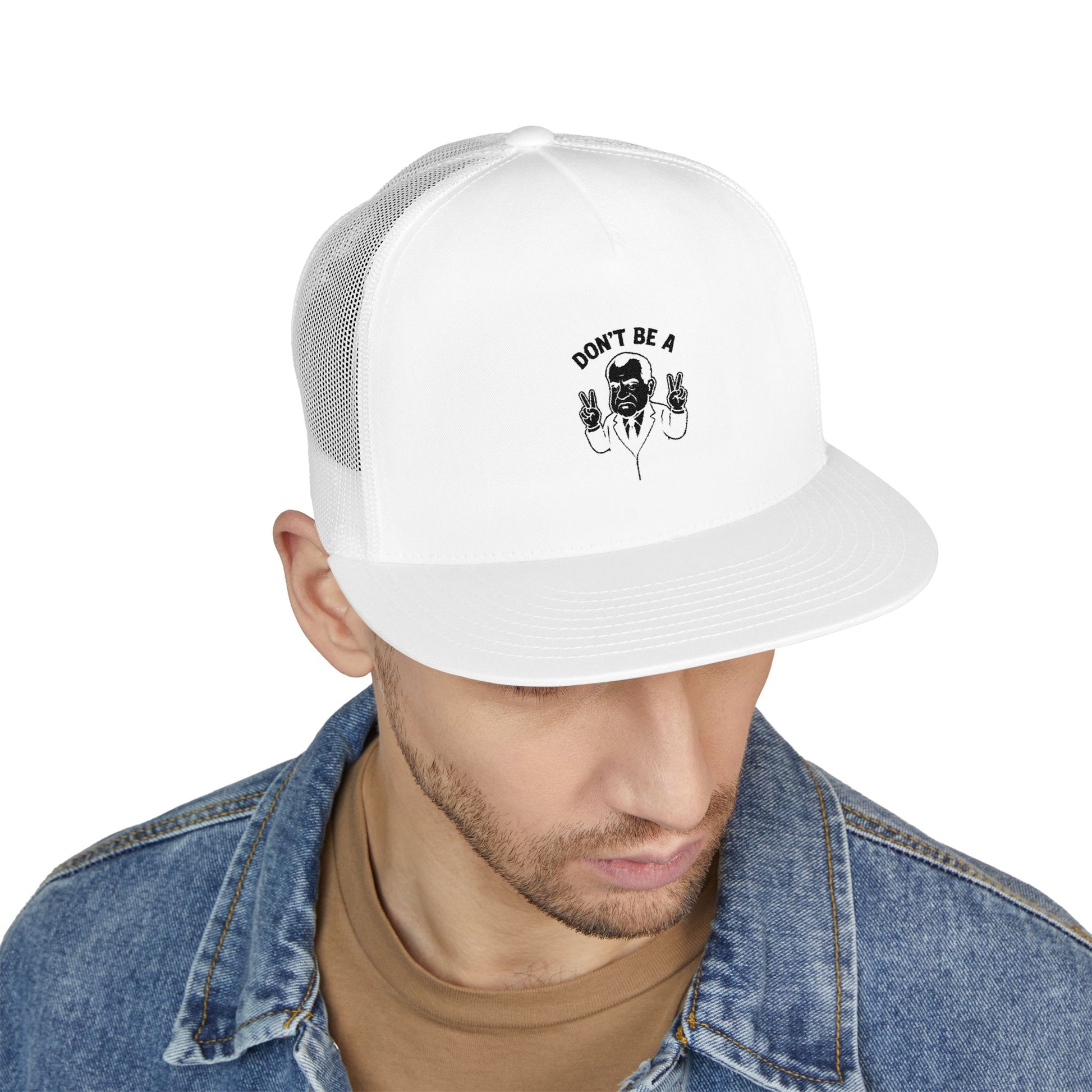 Rockin' Embroidered 5 Panel Trucker Cap - Cool Streetwear Hat for Music Lovers, Perfect Gift for Festivals, Summer, Outdoors, Urban Style