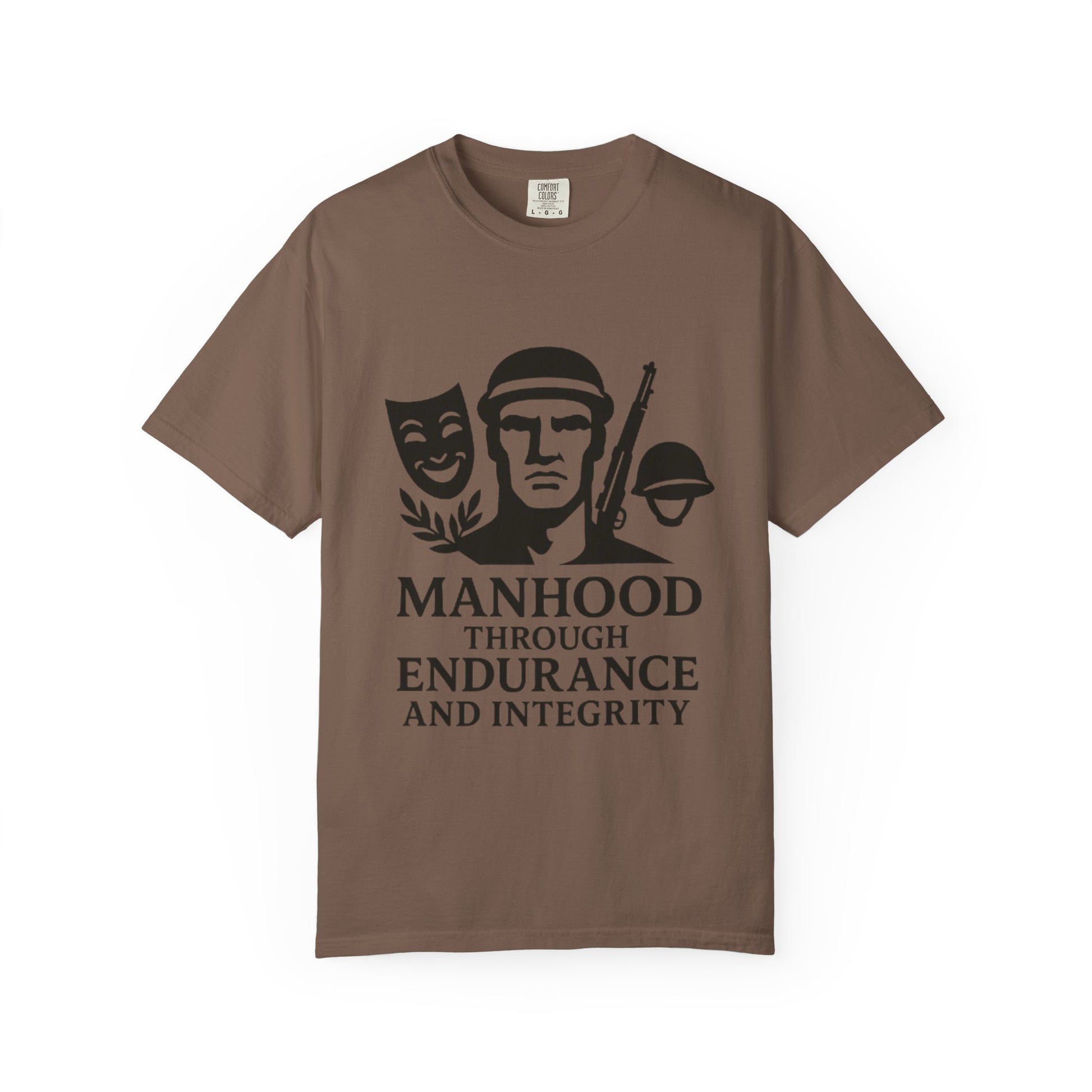 Inspirational Unisex T-Shirt: Manhood Through Endurance and Integrity, Gift for Dads, Motivational Apparel, Everyday Wear, Men's T-Shirt