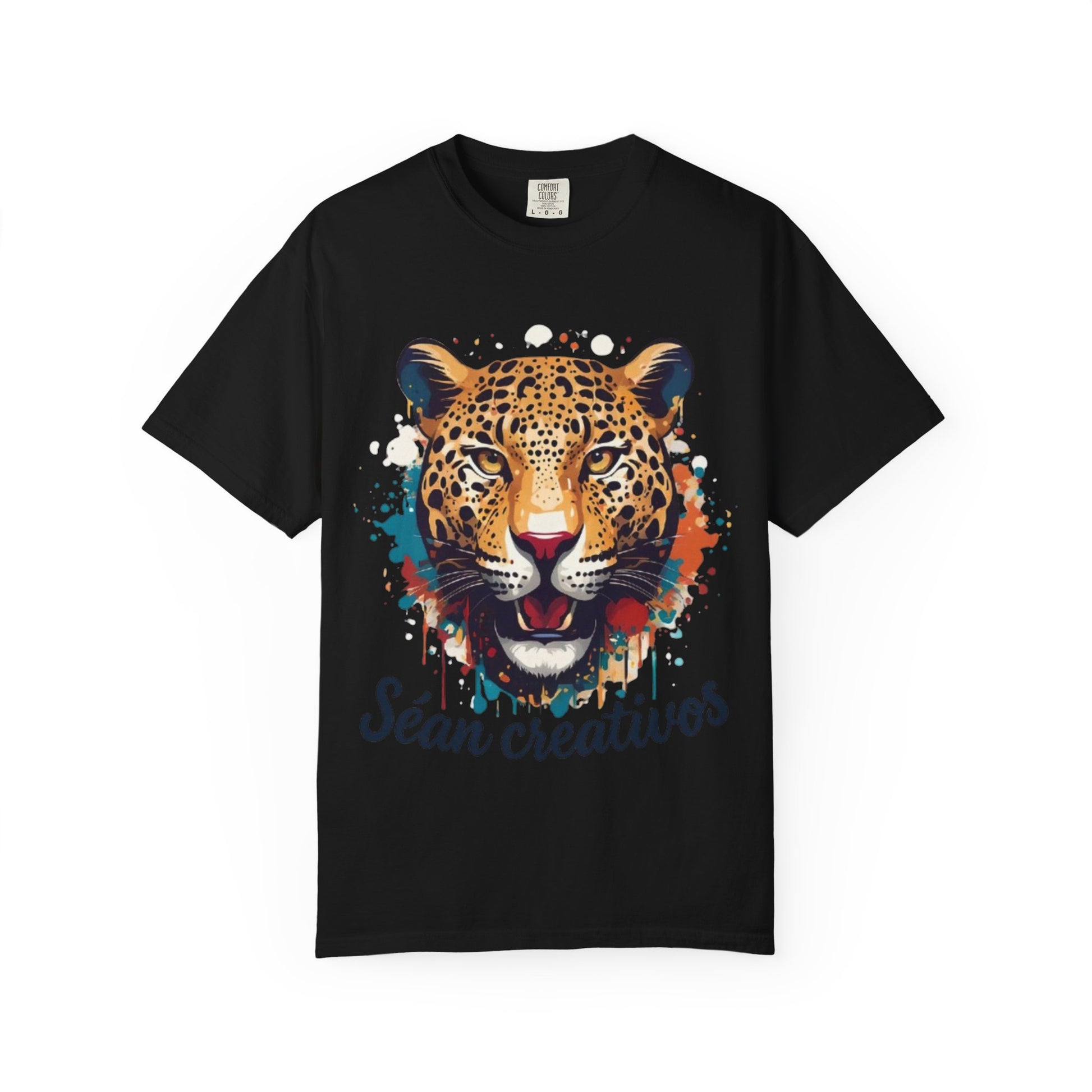 Creative Leopard T-Shirt, Artistic Animal Tee, Unique Gift for Art Lovers, Casual Wear, Trendy Fashion Statement