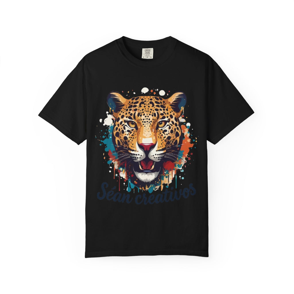 Creative Leopard T-Shirt, Artistic Animal Tee, Unique Gift for Art Lovers, Casual Wear, Trendy Fashion Statement
