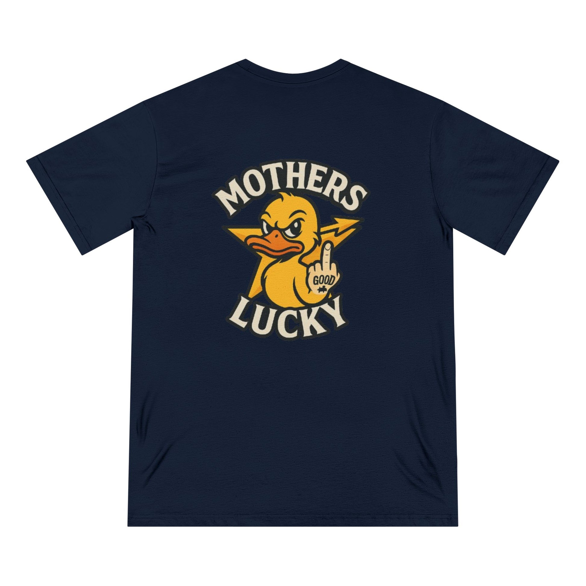 Organic Graphic Tee, Humorous T-shirt for Everyday Wear, Lucky Duck and Good Vibes Shirt, Perfect Gift for Friends, Casual Summer Outfit