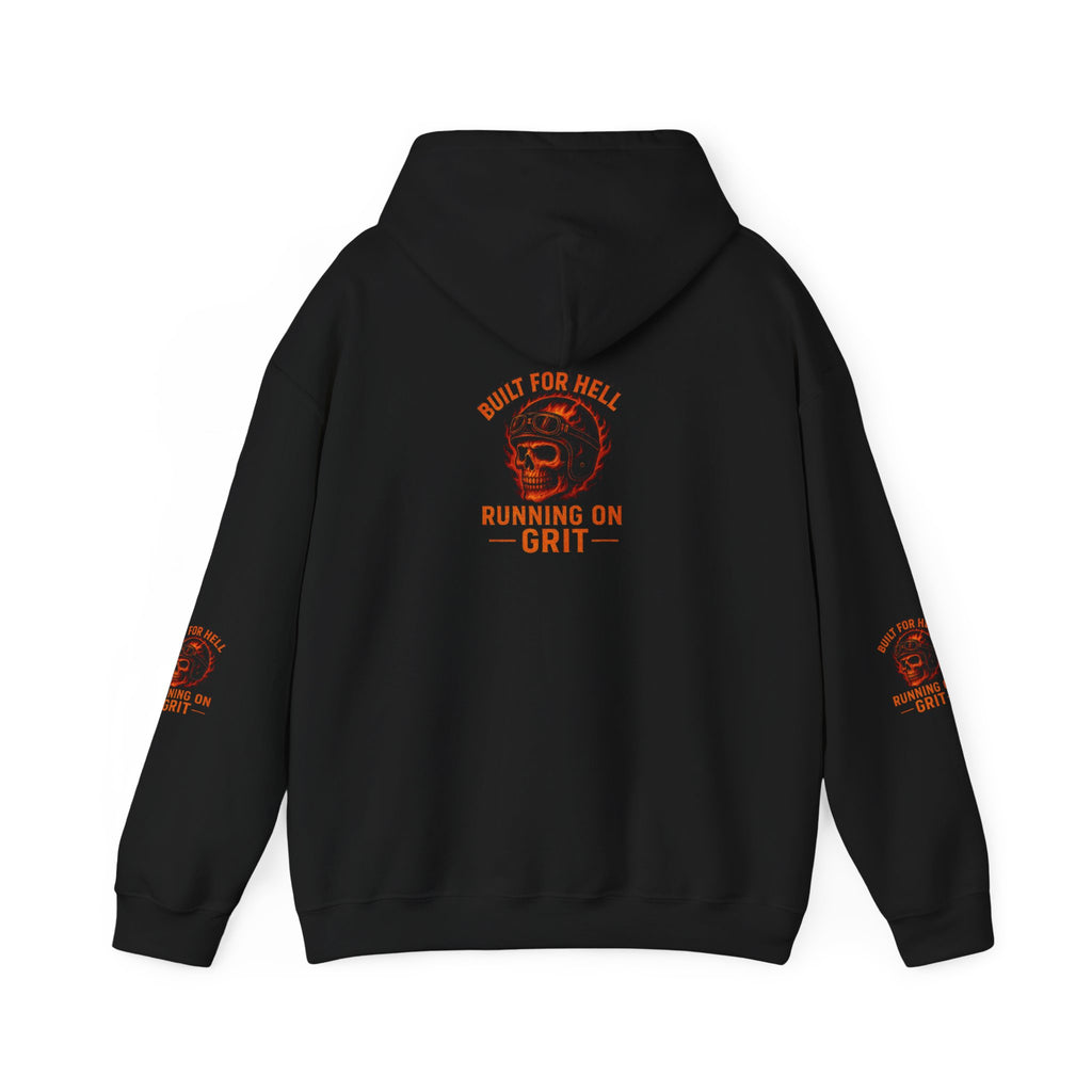 Built for Hell Hoodie - Unisex Heavy Blend Sweatshirt, Grit Motivation Apparel, Outdoorsy Gift, Casual Wear, Workout Hoodie