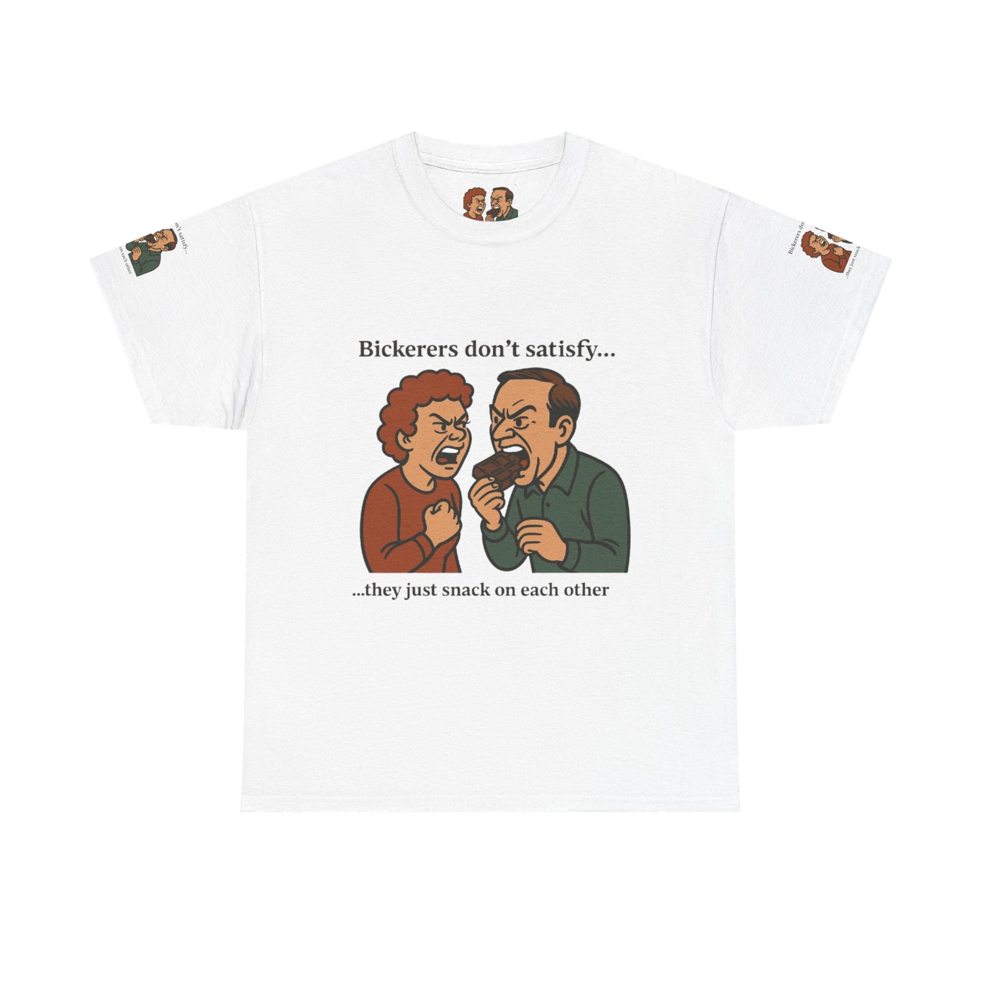 Funny Unisex Tee with Bickering Design, Humorous Cotton T-Shirt, Gift for Friends, Family Humor Shirt, Casual Wear