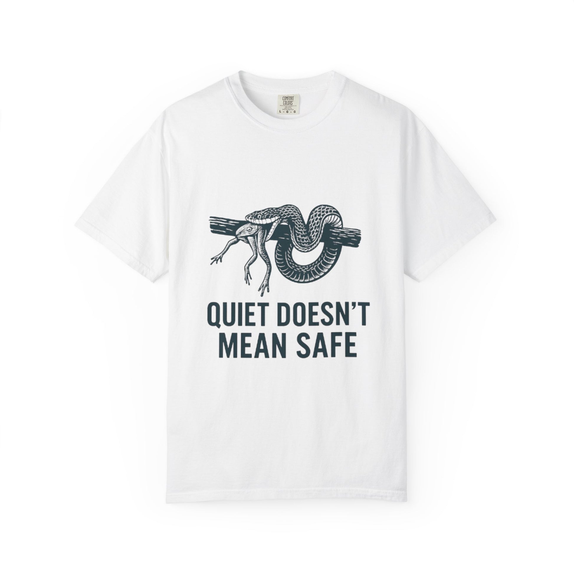 Snake and Frog Unisex T-Shirt - Nature Lover Gift, Adventure Apparel, Unique Graphic Tee, Eco-Friendly Fashion, Wildlife Enthusiast Shirt