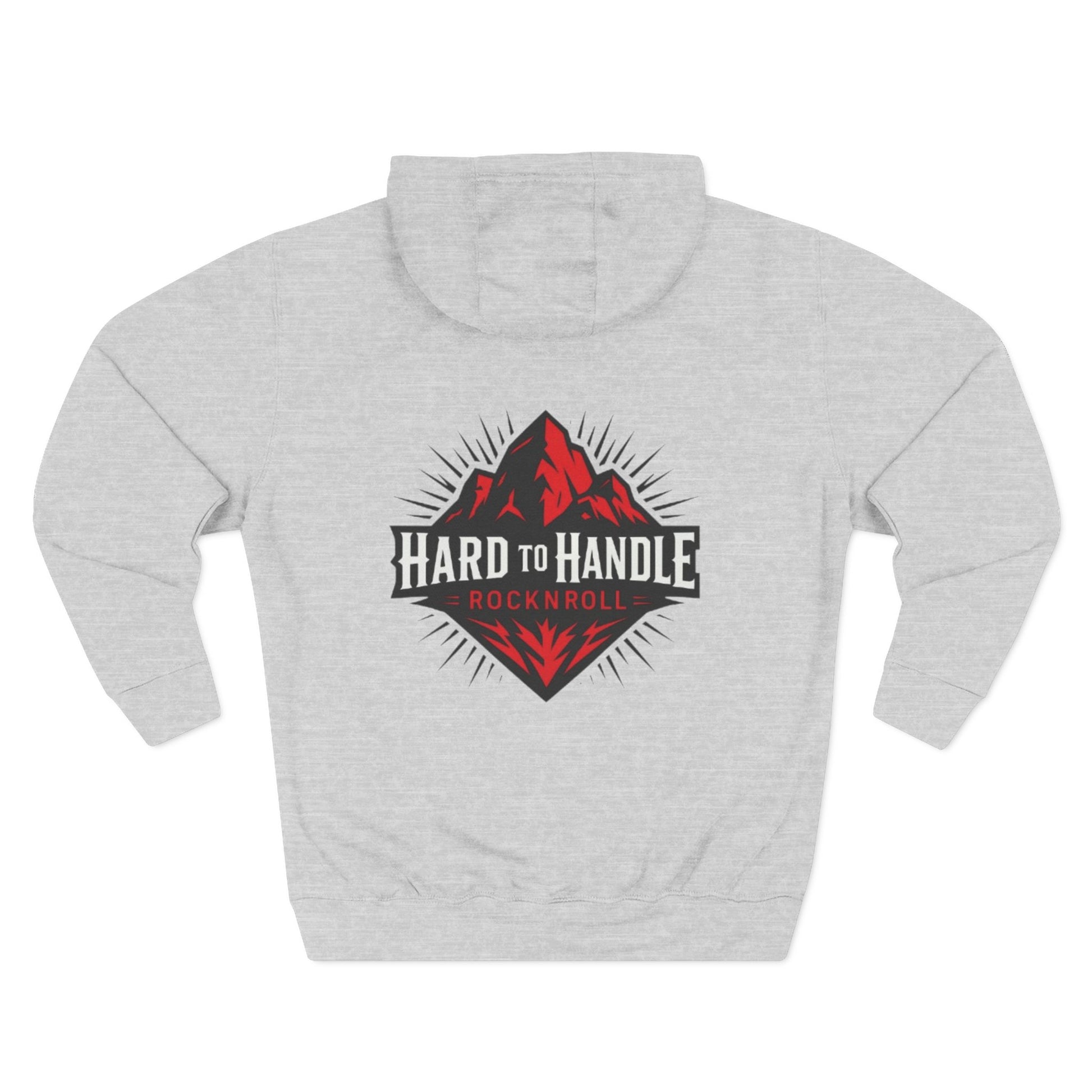 Rock On Fleece Hoodie - A Hard to Handle Design, Music Lover Gift, Cozy Layer, Festival Wear, Gift for Guitarists