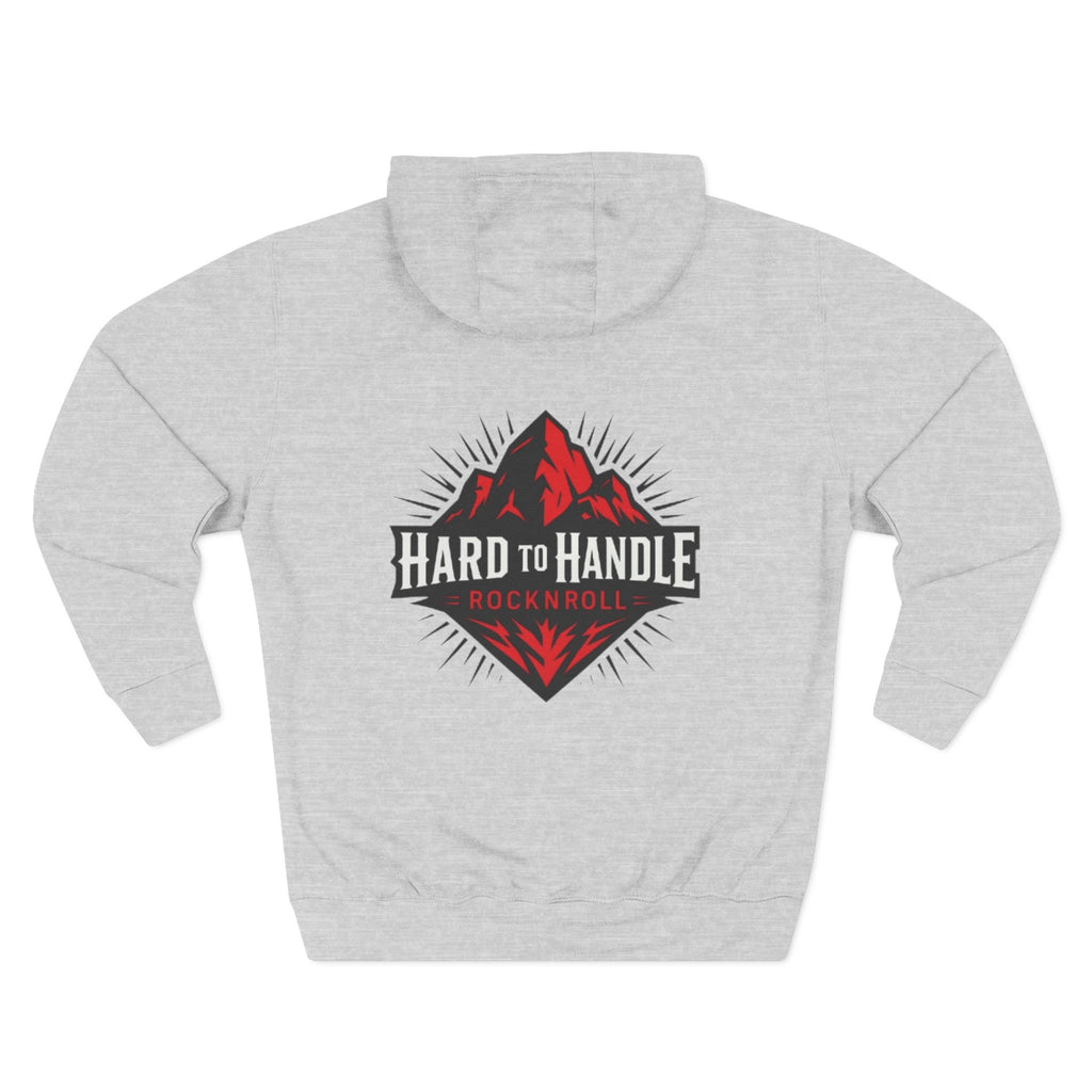 Rock On Fleece Hoodie - A Hard to Handle Design, Music Lover Gift, Cozy Layer, Festival Wear, Gift for Guitarists