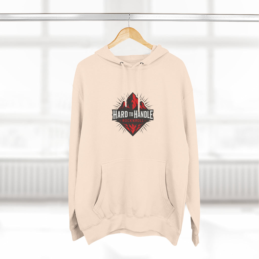 Rock On Fleece Hoodie - A Hard to Handle Design, Music Lover Gift, Cozy Layer, Festival Wear, Gift for Guitarists