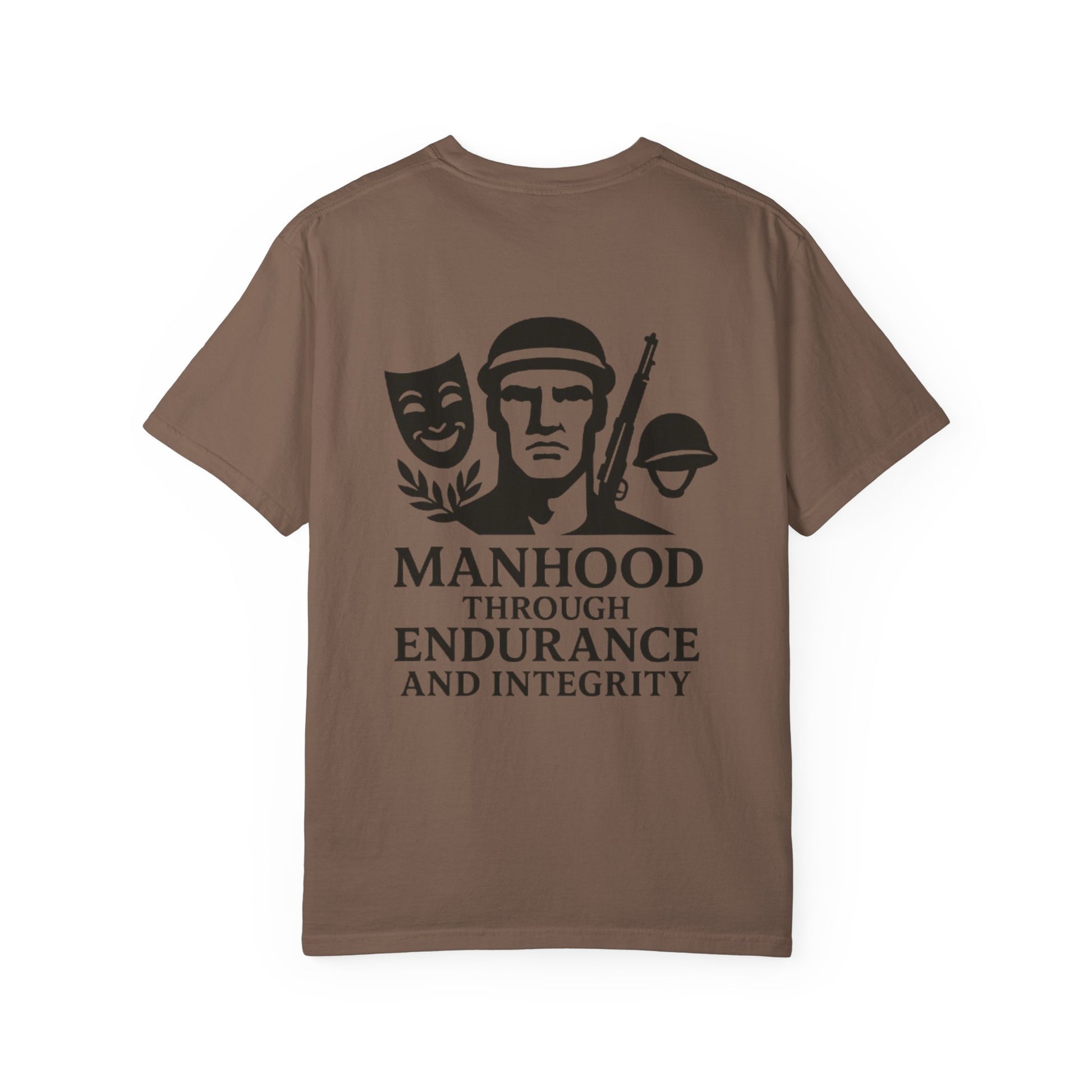Inspirational Unisex T-Shirt: Manhood Through Endurance and Integrity, Gift for Dads, Motivational Apparel, Everyday Wear, Men's T-Shirt