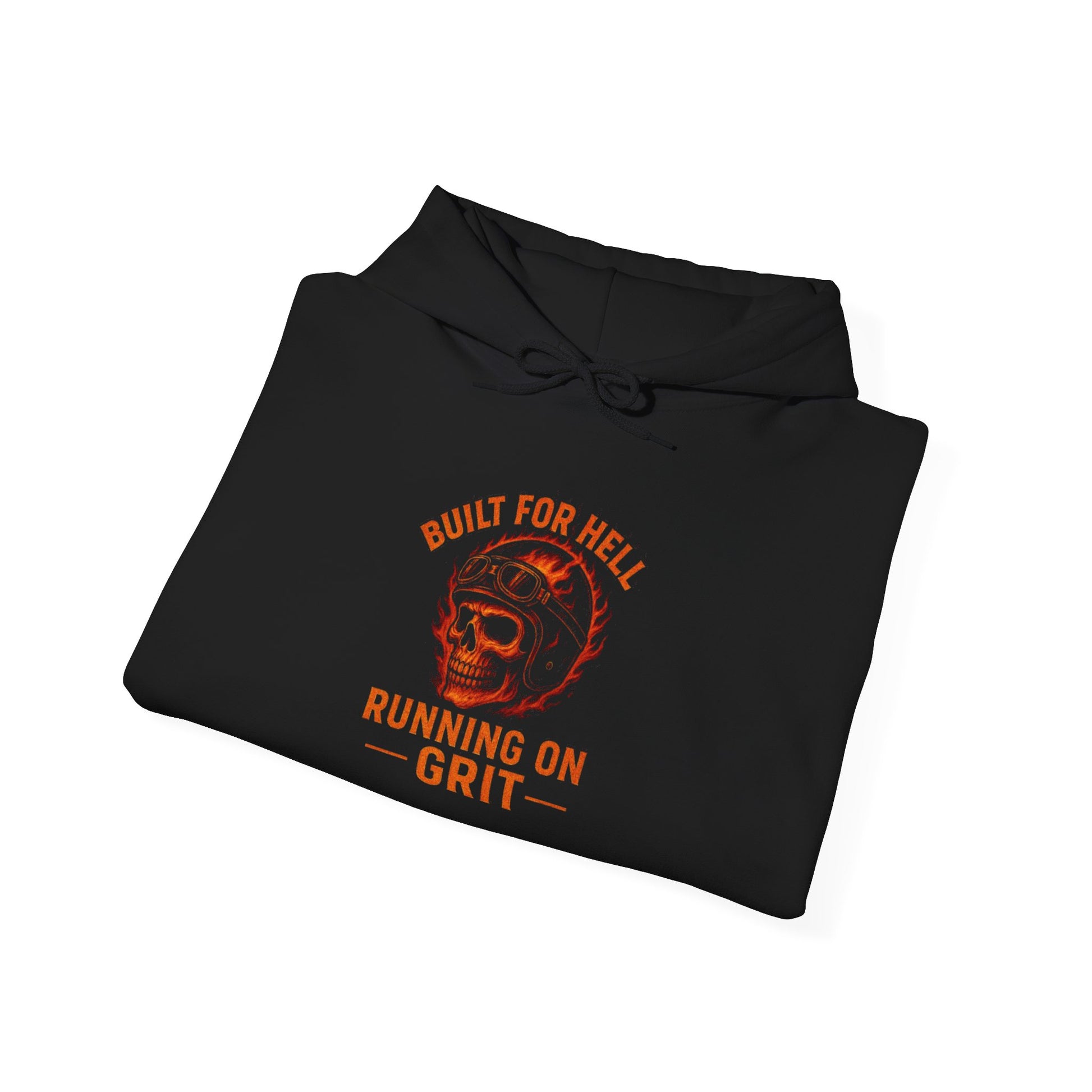 Built for Hell Hoodie - Unisex Heavy Blend Sweatshirt, Grit Motivation Apparel, Outdoorsy Gift, Casual Wear, Workout Hoodie