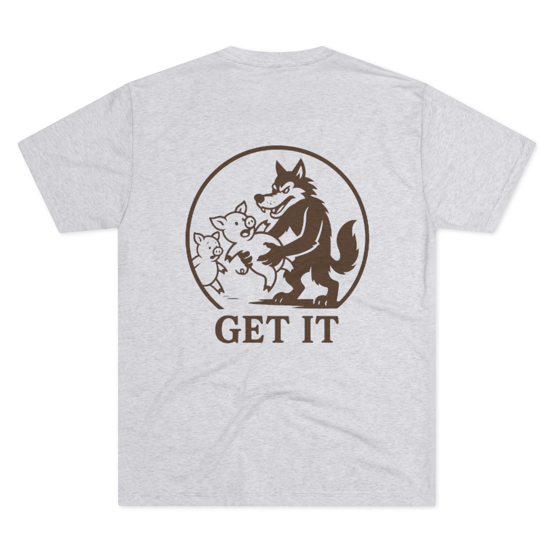 Playful Animal Graphic Tee - Unisex Crew Shirt, Funny Wolf Design, Gifts for Animal Lovers, Casual Wear, Humor Apparel, Birthday Gift