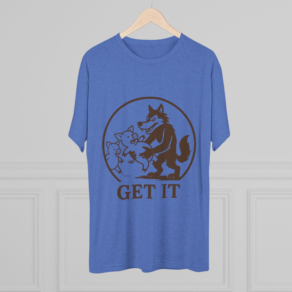Playful Animal Graphic Tee - Unisex Crew Shirt, Funny Wolf Design, Gifts for Animal Lovers, Casual Wear, Humor Apparel, Birthday Gift