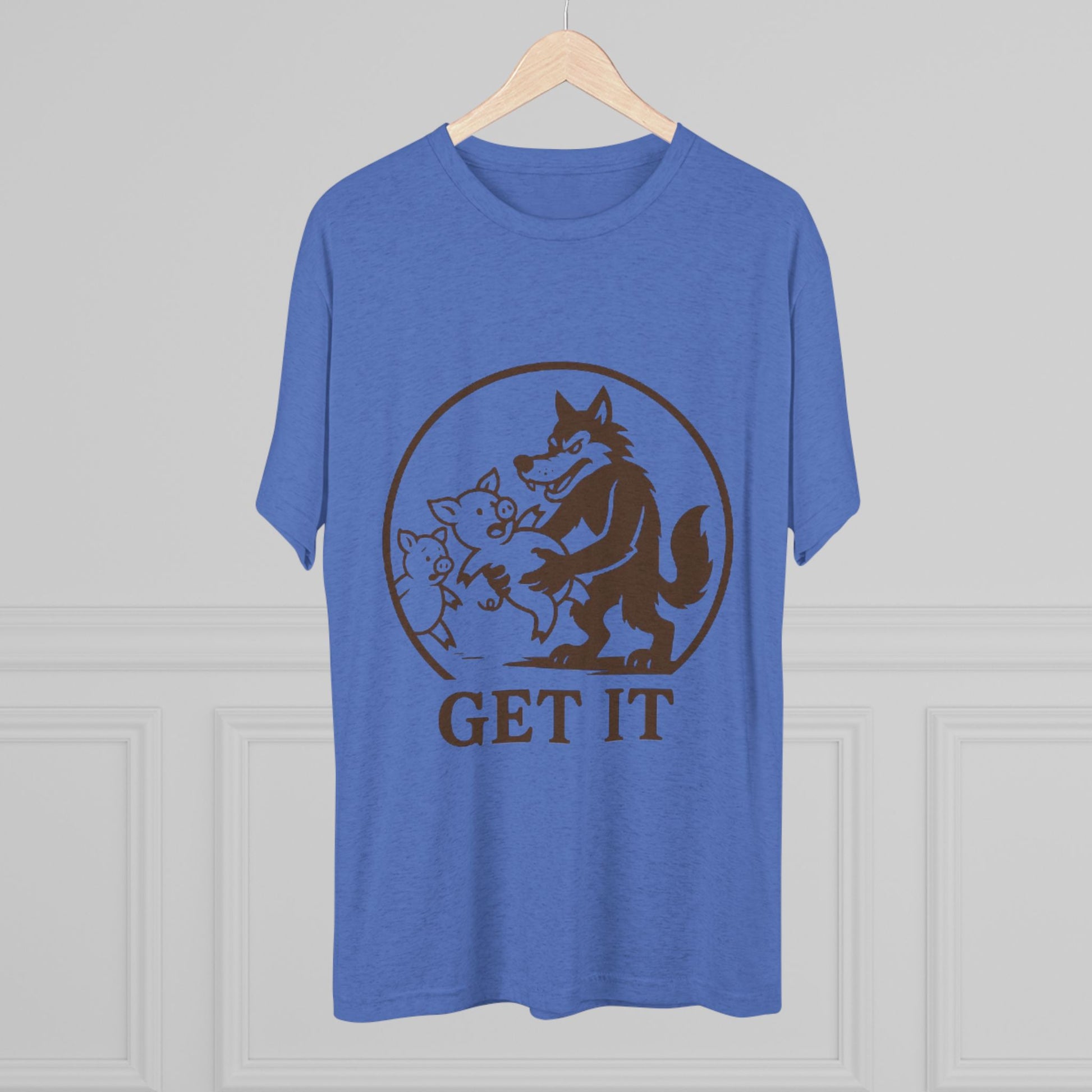 Playful Animal Graphic Tee - Unisex Crew Shirt, Funny Wolf Design, Gifts for Animal Lovers, Casual Wear, Humor Apparel, Birthday Gift