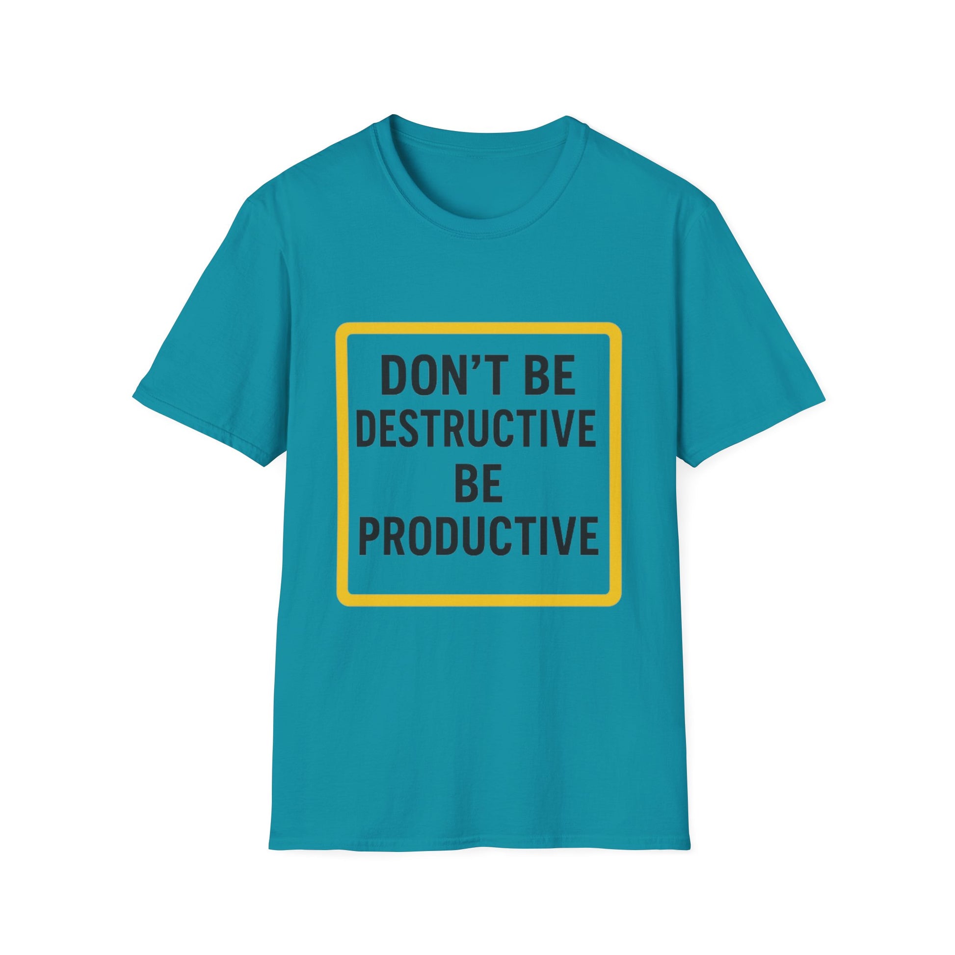 Motivational Unisex T-Shirt - 'Don't Be Destructive, Be Productive' - Casual Wear, Gift Idea, Inspirational Apparel, Self-Improvement [...]