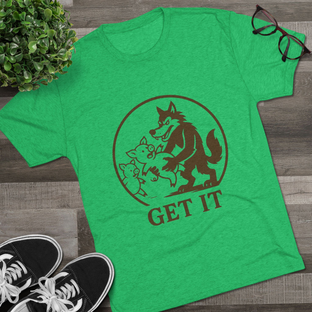 Playful Animal Graphic Tee - Unisex Crew Shirt, Funny Wolf Design, Gifts for Animal Lovers, Casual Wear, Humor Apparel, Birthday Gift