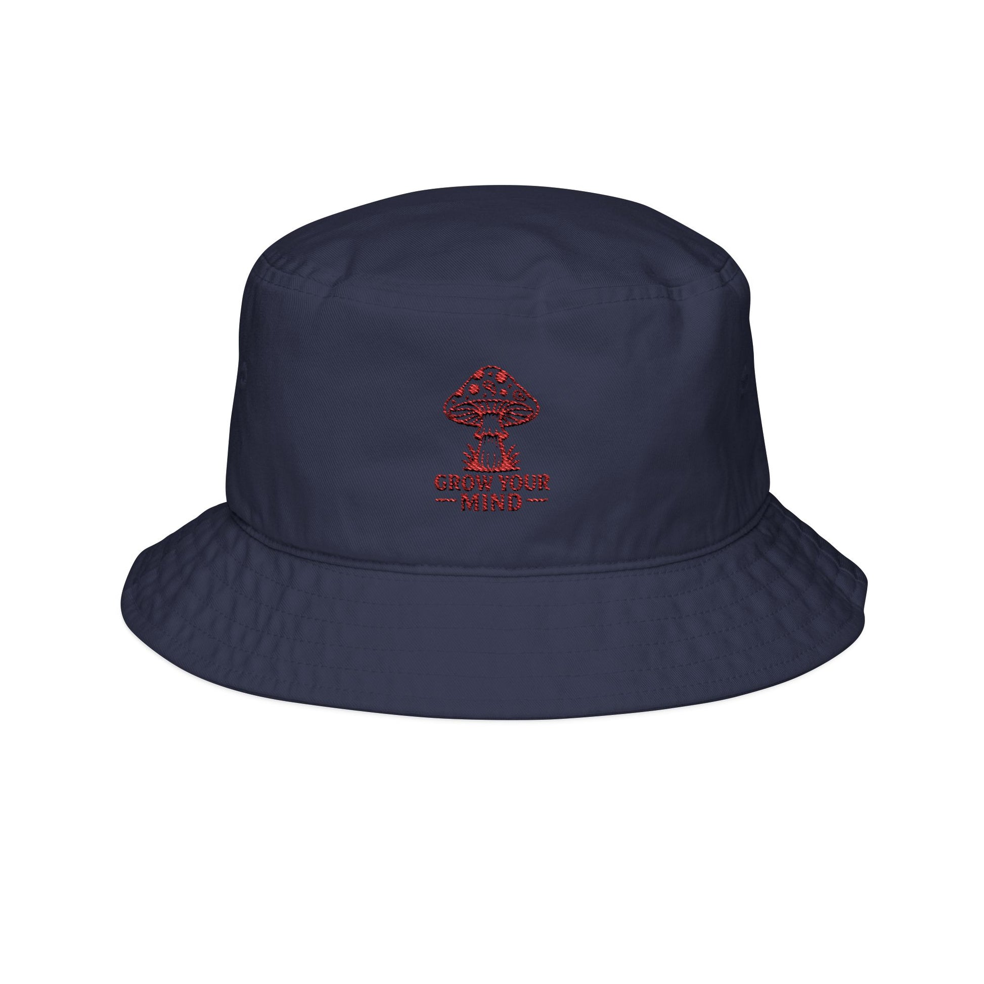Embroidered Bucket Hat - Grow Your Mind, Trendy Hat for Nature Lovers, Summer Accessory, Gift for Friends, Unisex Fashion