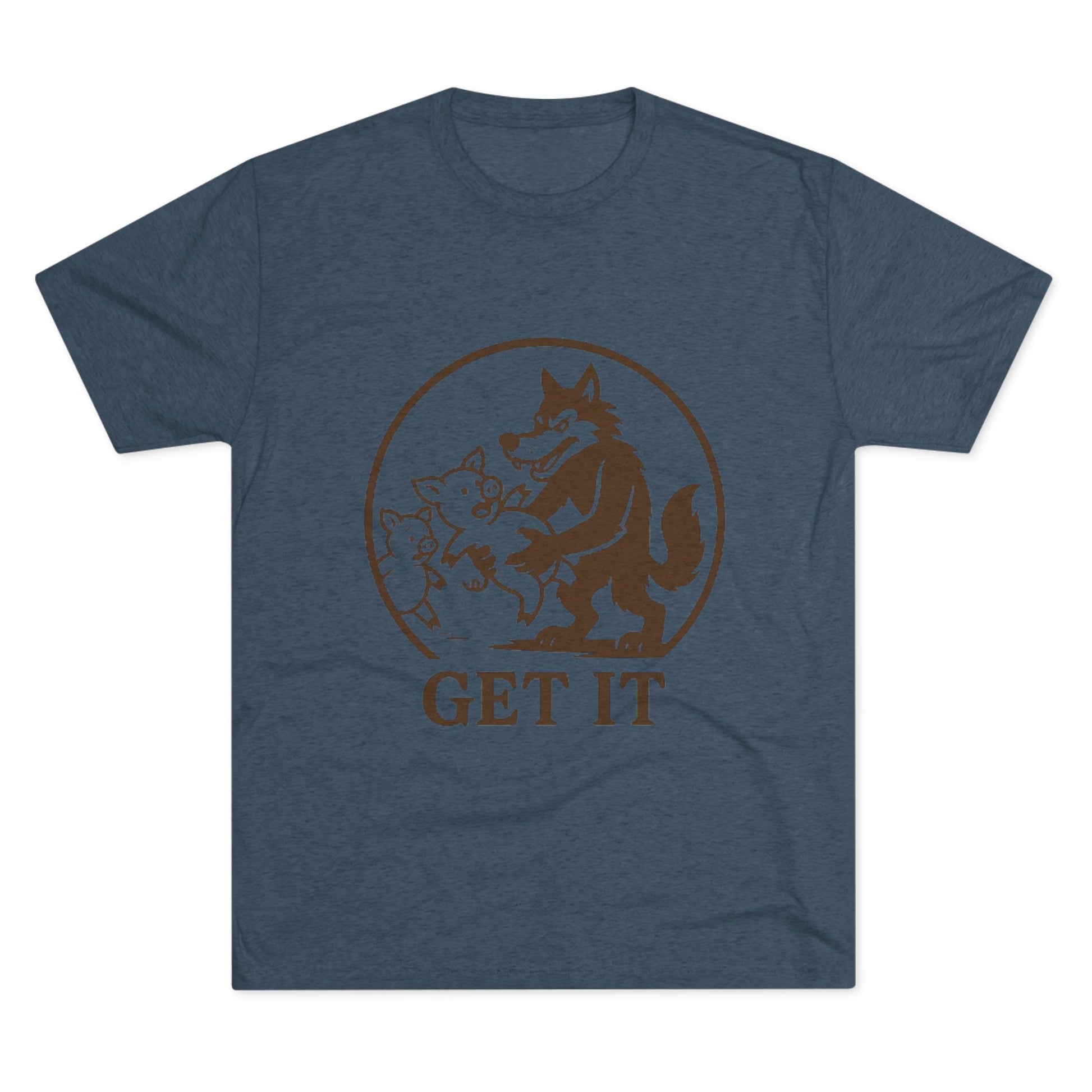 Playful Animal Graphic Tee - Unisex Crew Shirt, Funny Wolf Design, Gifts for Animal Lovers, Casual Wear, Humor Apparel, Birthday Gift