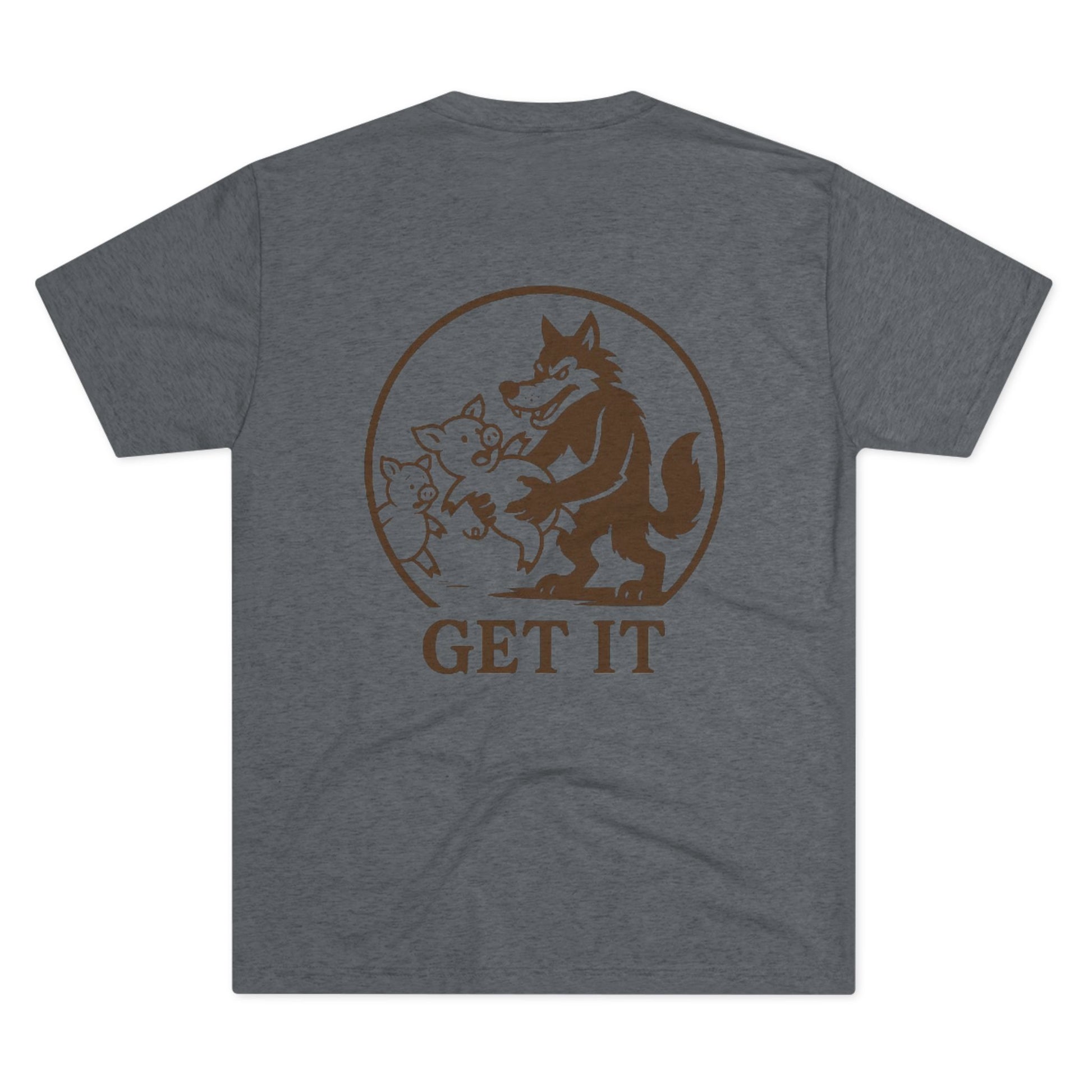 Playful Animal Graphic Tee - Unisex Crew Shirt, Funny Wolf Design, Gifts for Animal Lovers, Casual Wear, Humor Apparel, Birthday Gift