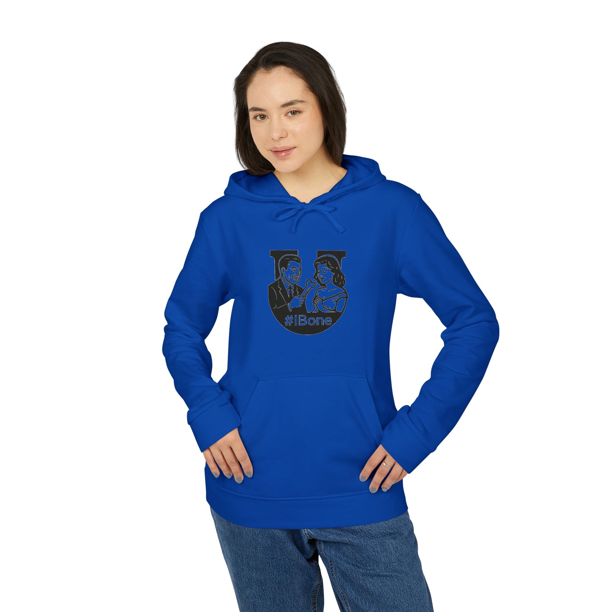 Unisex Fleece Hoodie with #IBone Graphic, Cozy Casual Wear for Everyday, Gift for Friends, Perfect for Events, Sportswear