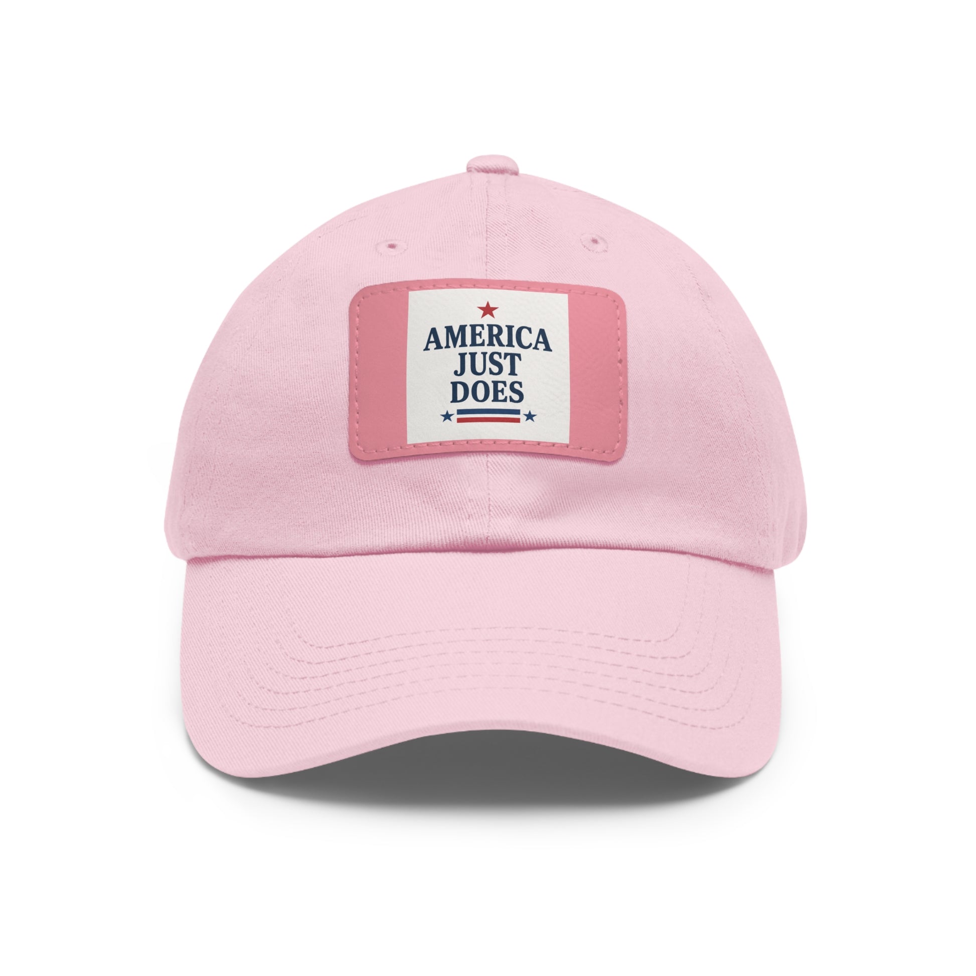 Patriotic Dad Hat with Leather Patch, Casual Cap, American Pride Accessory, Unique Gift for Dad, Summer Style Headwear