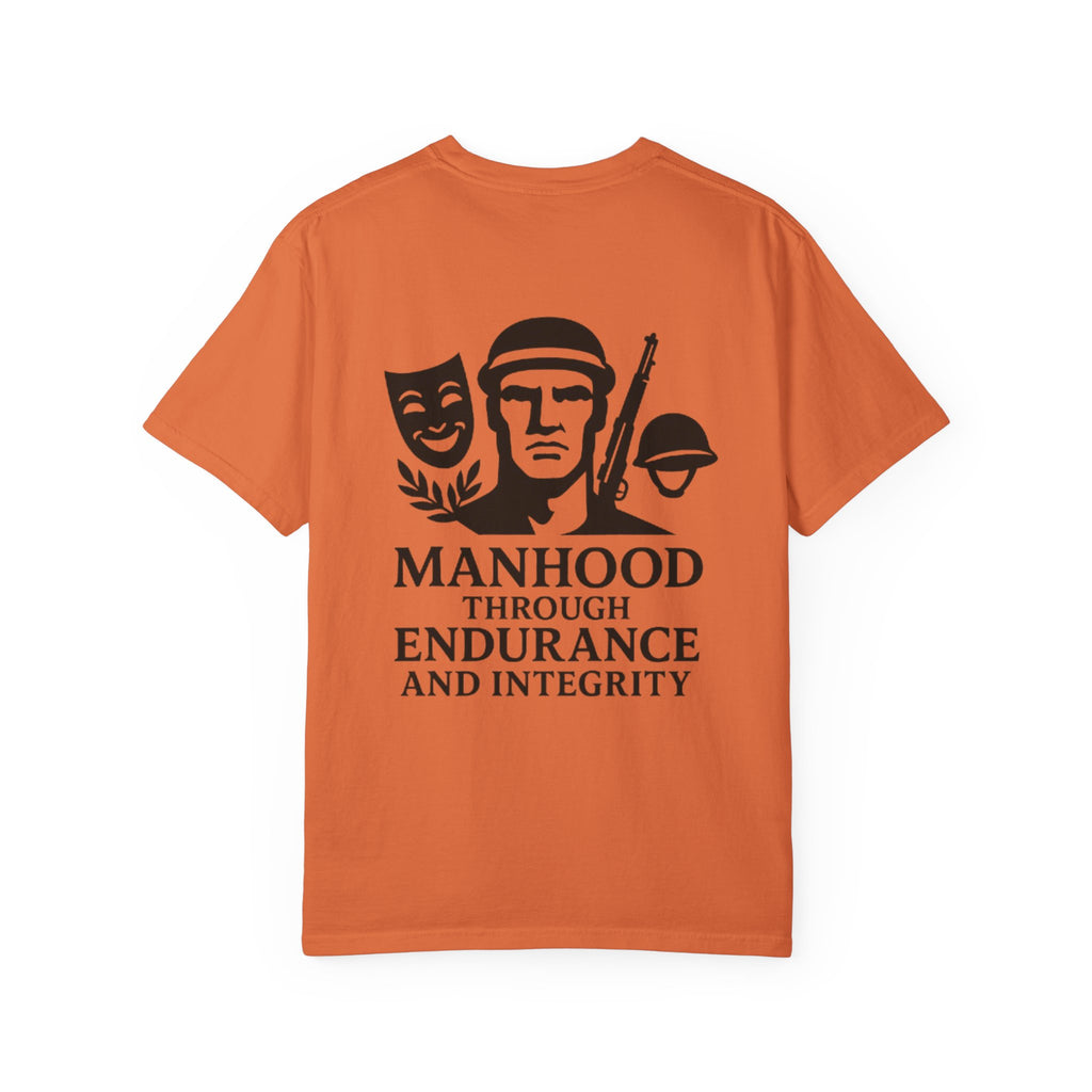 Inspirational Unisex T-Shirt: Manhood Through Endurance and Integrity, Gift for Dads, Motivational Apparel, Everyday Wear, Men's T-Shirt