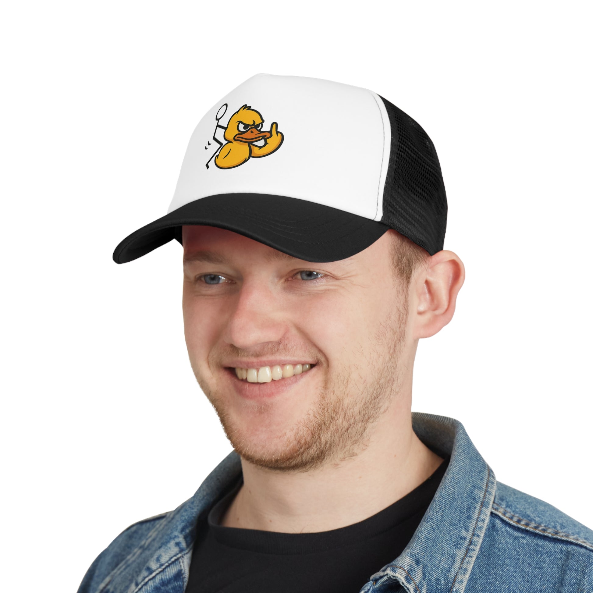 Funny Duck Mesh Cap, Quirky Hat, Outdoor Sun Protection, Gift for Duck Lovers, Unique Accessory for Friends