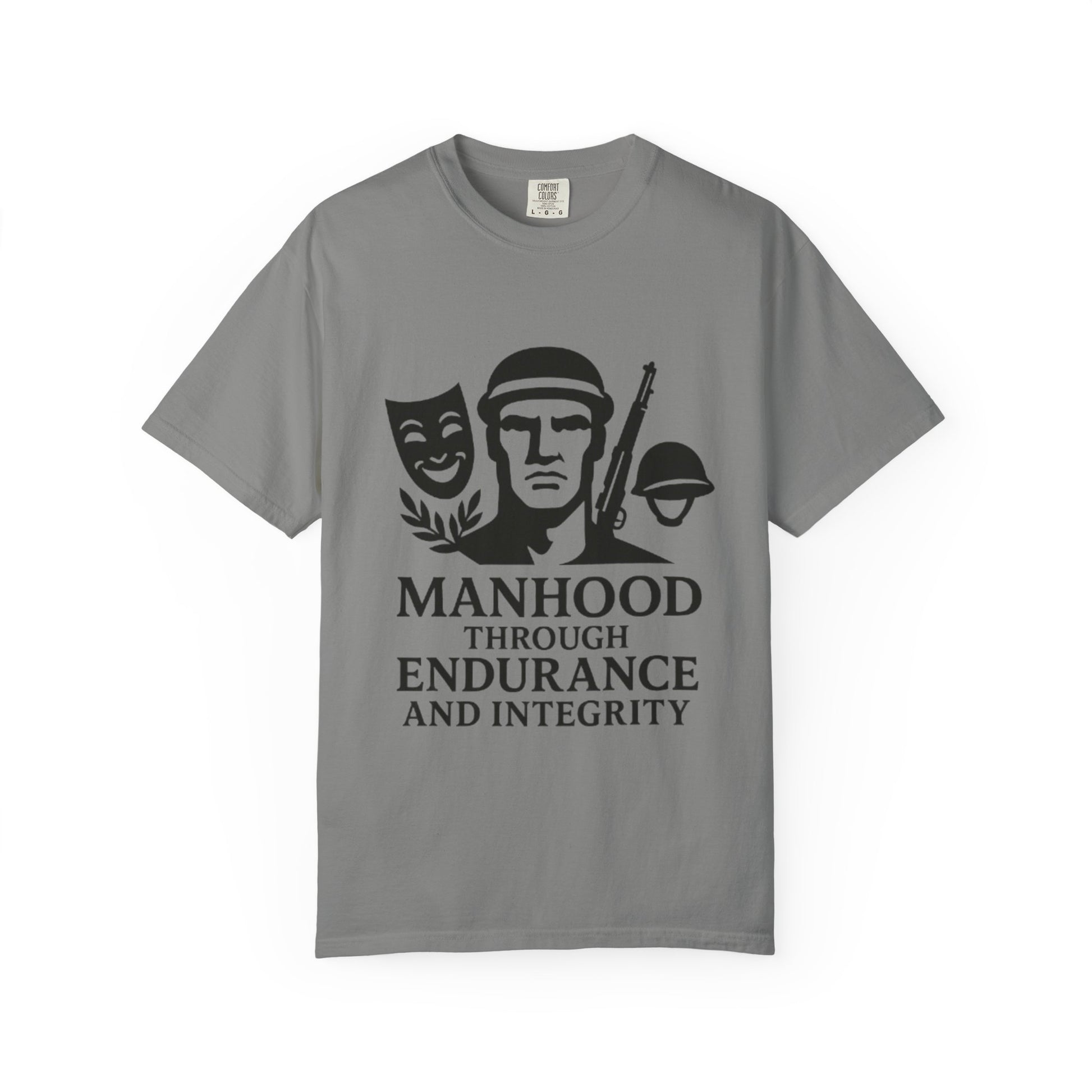 Inspirational Unisex T-Shirt: Manhood Through Endurance and Integrity, Gift for Dads, Motivational Apparel, Everyday Wear, Men's T-Shirt