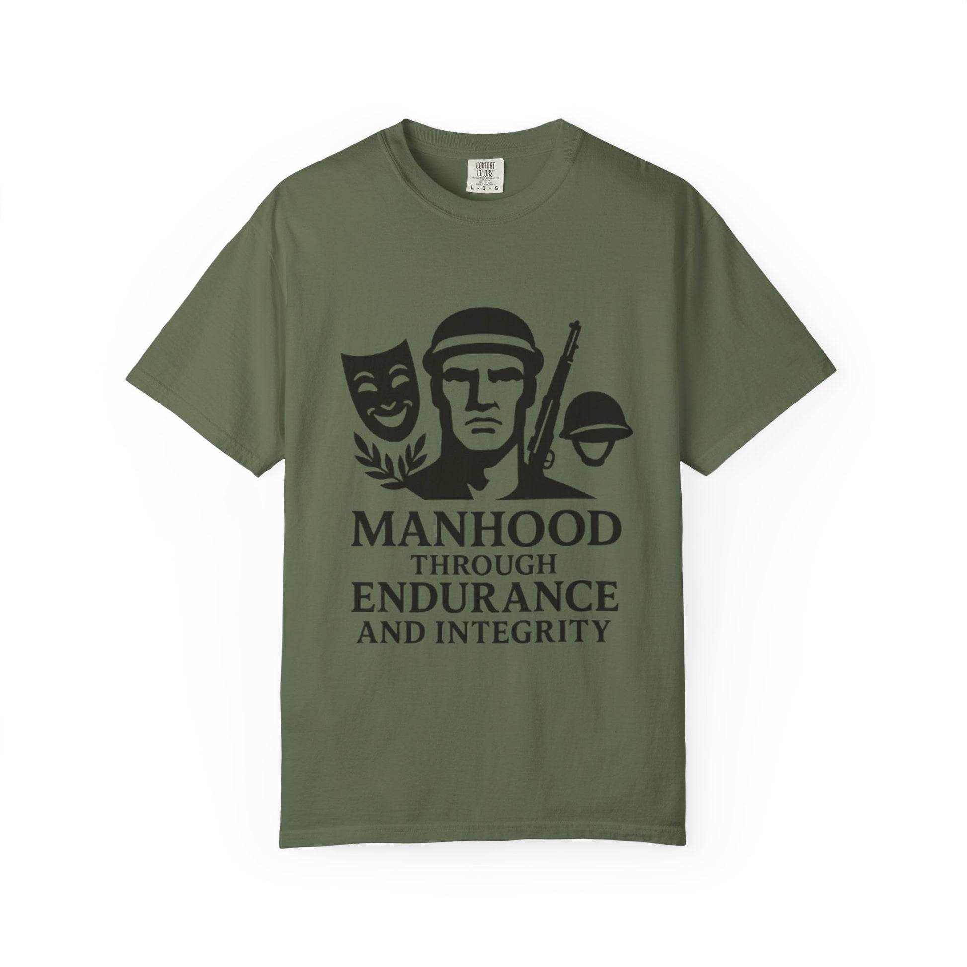 Inspirational Unisex T-Shirt: Manhood Through Endurance and Integrity, Gift for Dads, Motivational Apparel, Everyday Wear, Men's T-Shirt