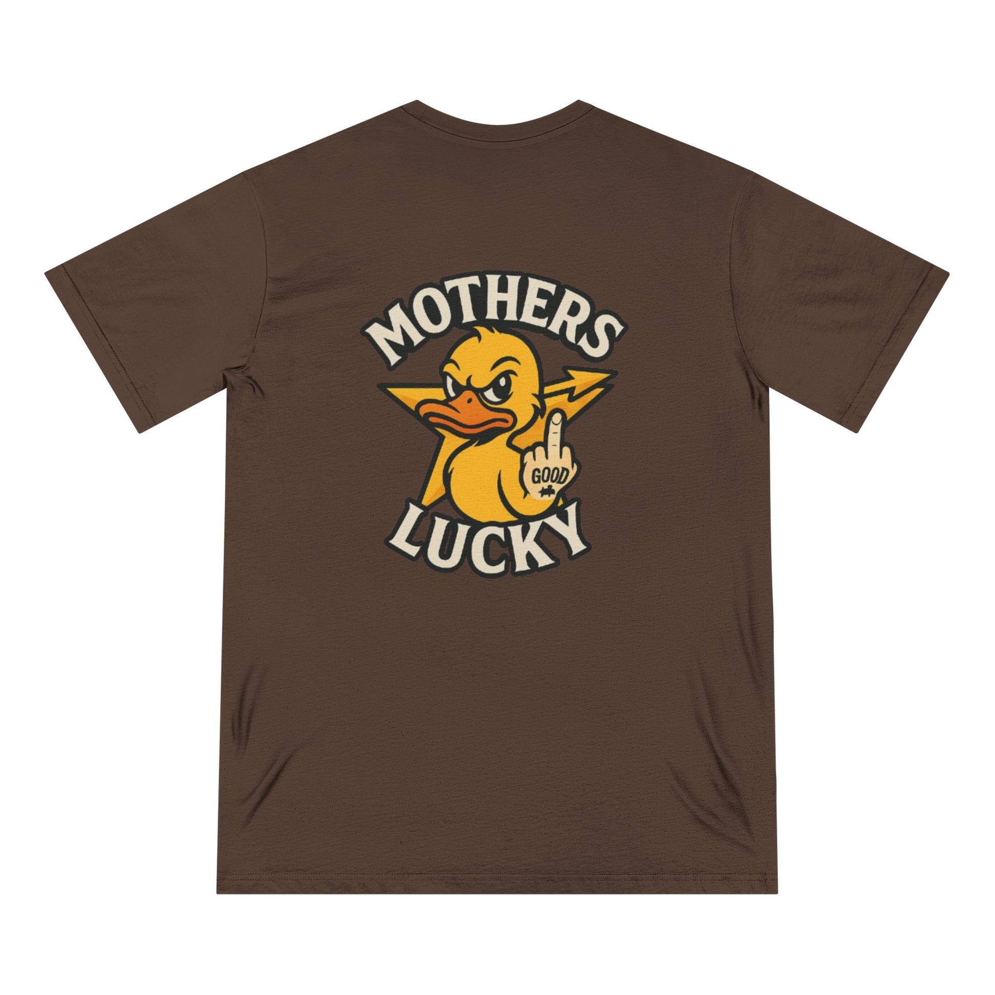 Organic Graphic Tee, Humorous T-shirt for Everyday Wear, Lucky Duck and Good Vibes Shirt, Perfect Gift for Friends, Casual Summer Outfit
