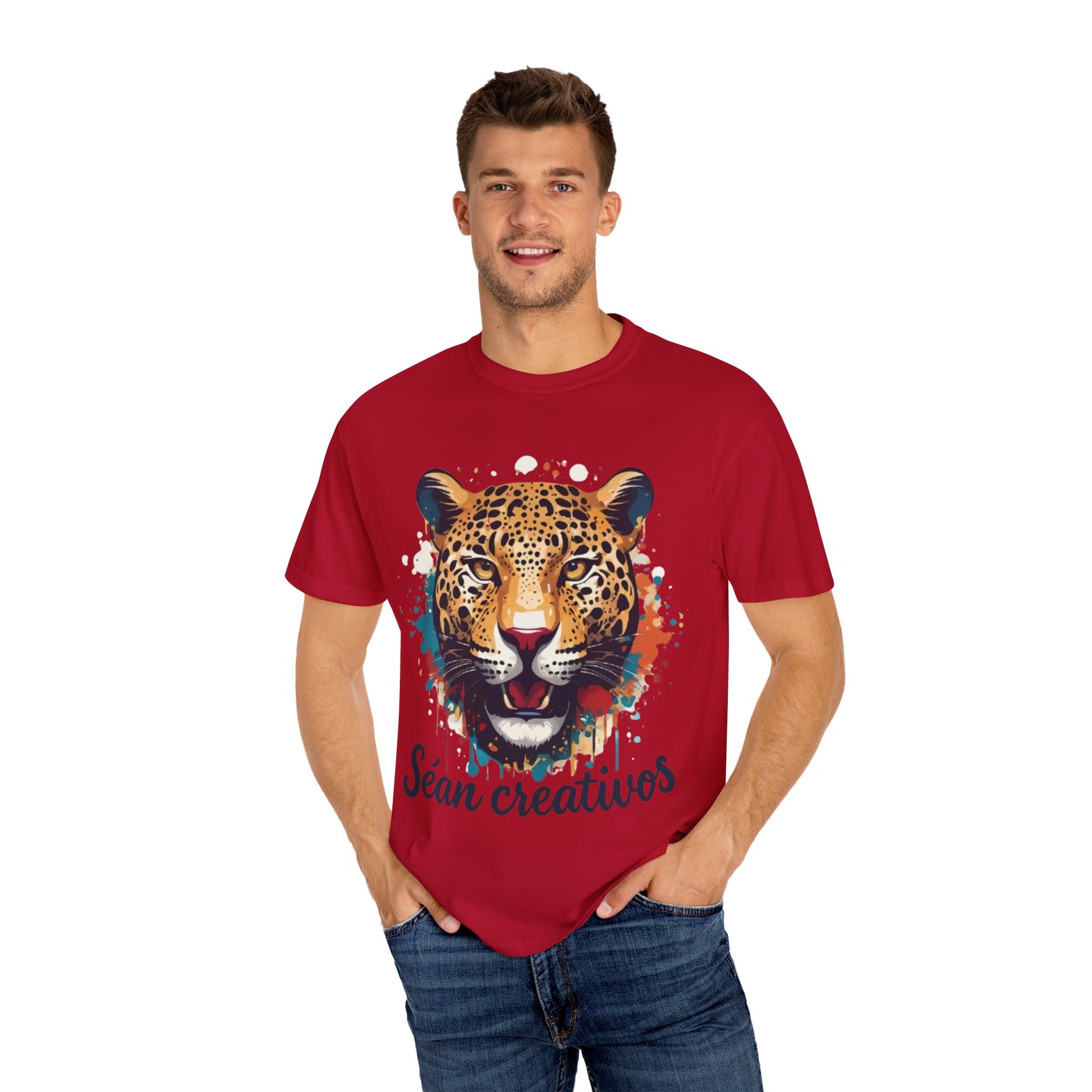 Creative Leopard T-Shirt, Artistic Animal Tee, Unique Gift for Art Lovers, Casual Wear, Trendy Fashion Statement