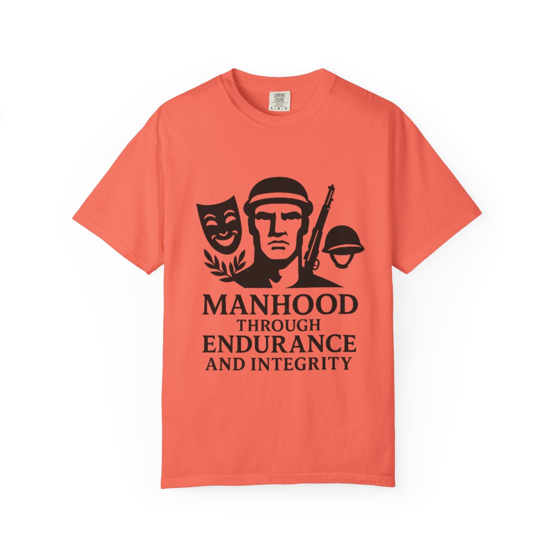 Inspirational Unisex T-Shirt: Manhood Through Endurance and Integrity, Gift for Dads, Motivational Apparel, Everyday Wear, Men's T-Shirt