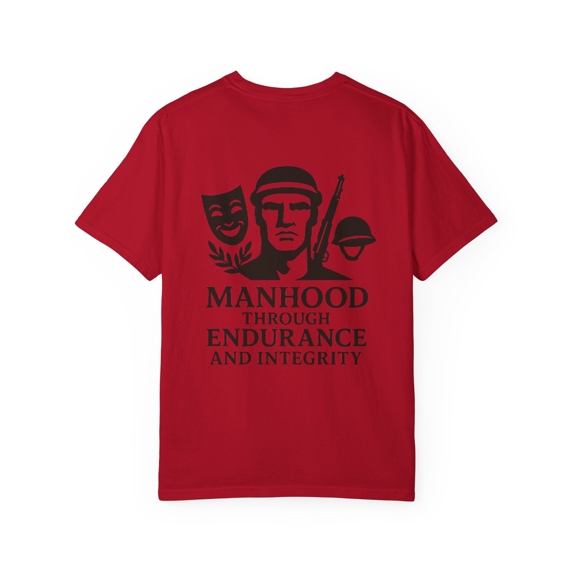 Inspirational Unisex T-Shirt: Manhood Through Endurance and Integrity, Gift for Dads, Motivational Apparel, Everyday Wear, Men's T-Shirt