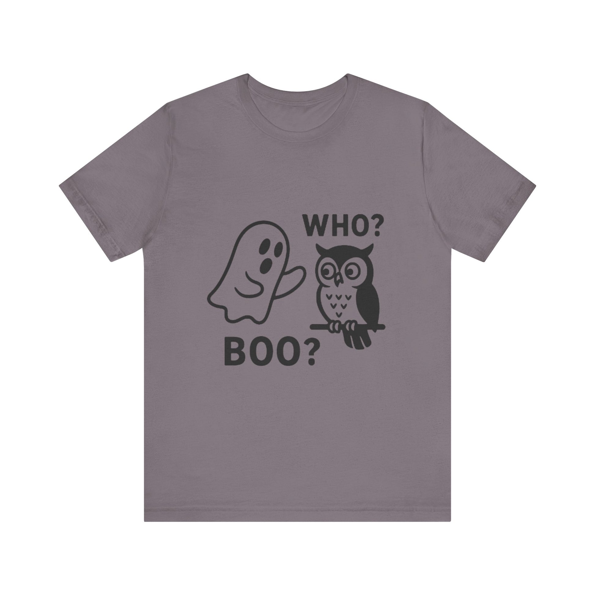 Halloween Who Boo? Unisex Tee, Ghosts and Owls Shirt, Funny Halloween T-Shirt, Spooky Gift, Autumn Apparel, Cute Halloween Outfit