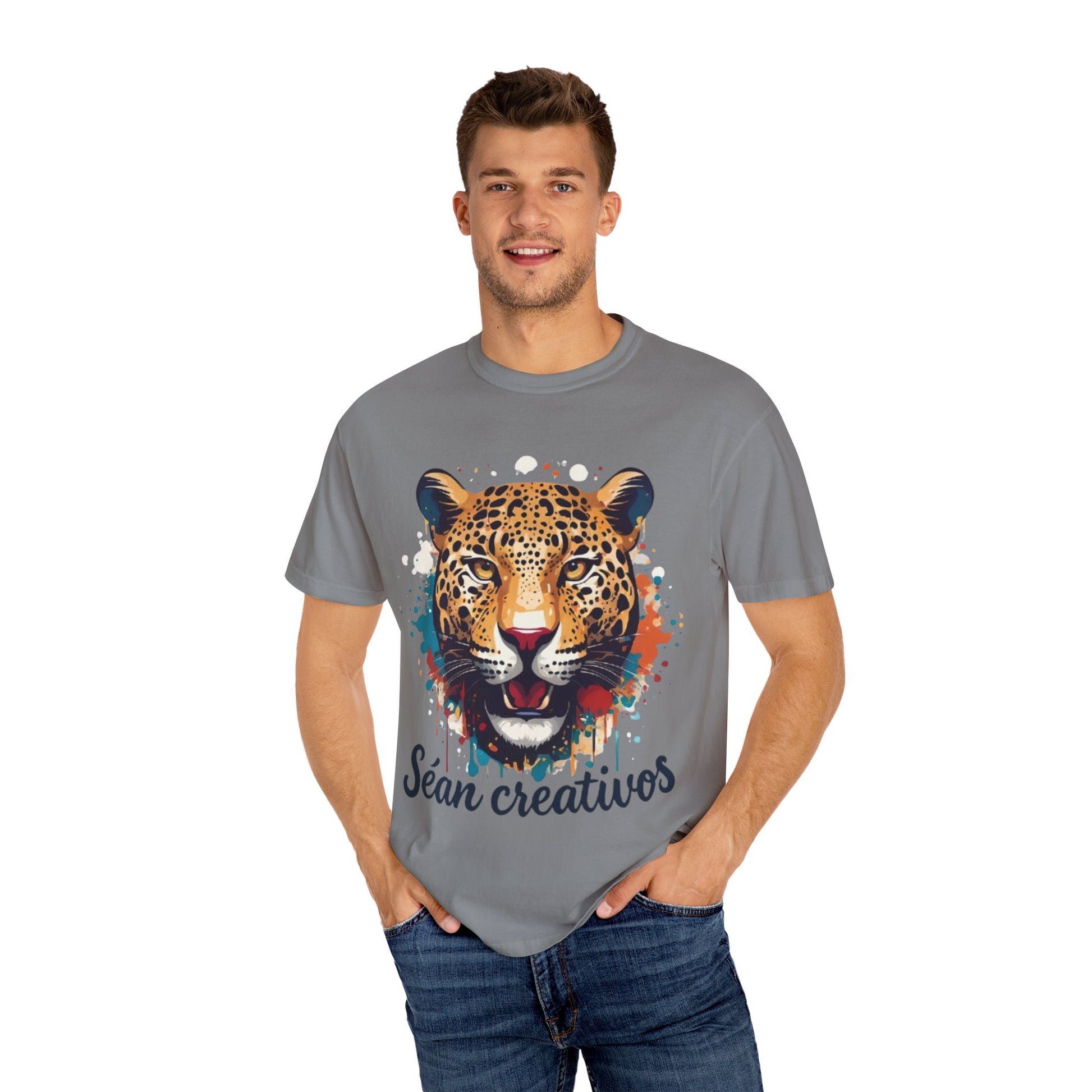 Creative Leopard T-Shirt, Artistic Animal Tee, Unique Gift for Art Lovers, Casual Wear, Trendy Fashion Statement
