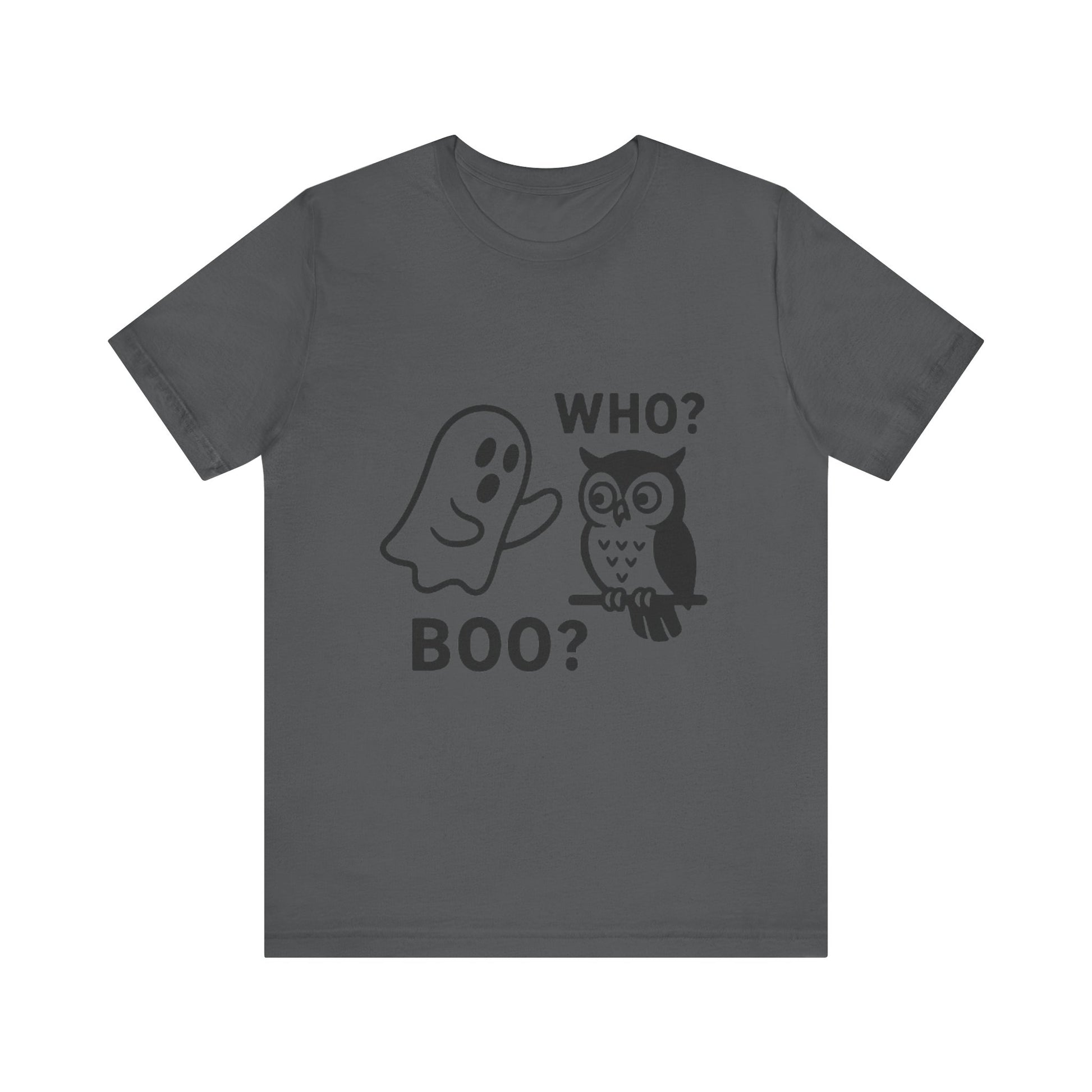 Halloween Who Boo? Unisex Tee, Ghosts and Owls Shirt, Funny Halloween T-Shirt, Spooky Gift, Autumn Apparel, Cute Halloween Outfit