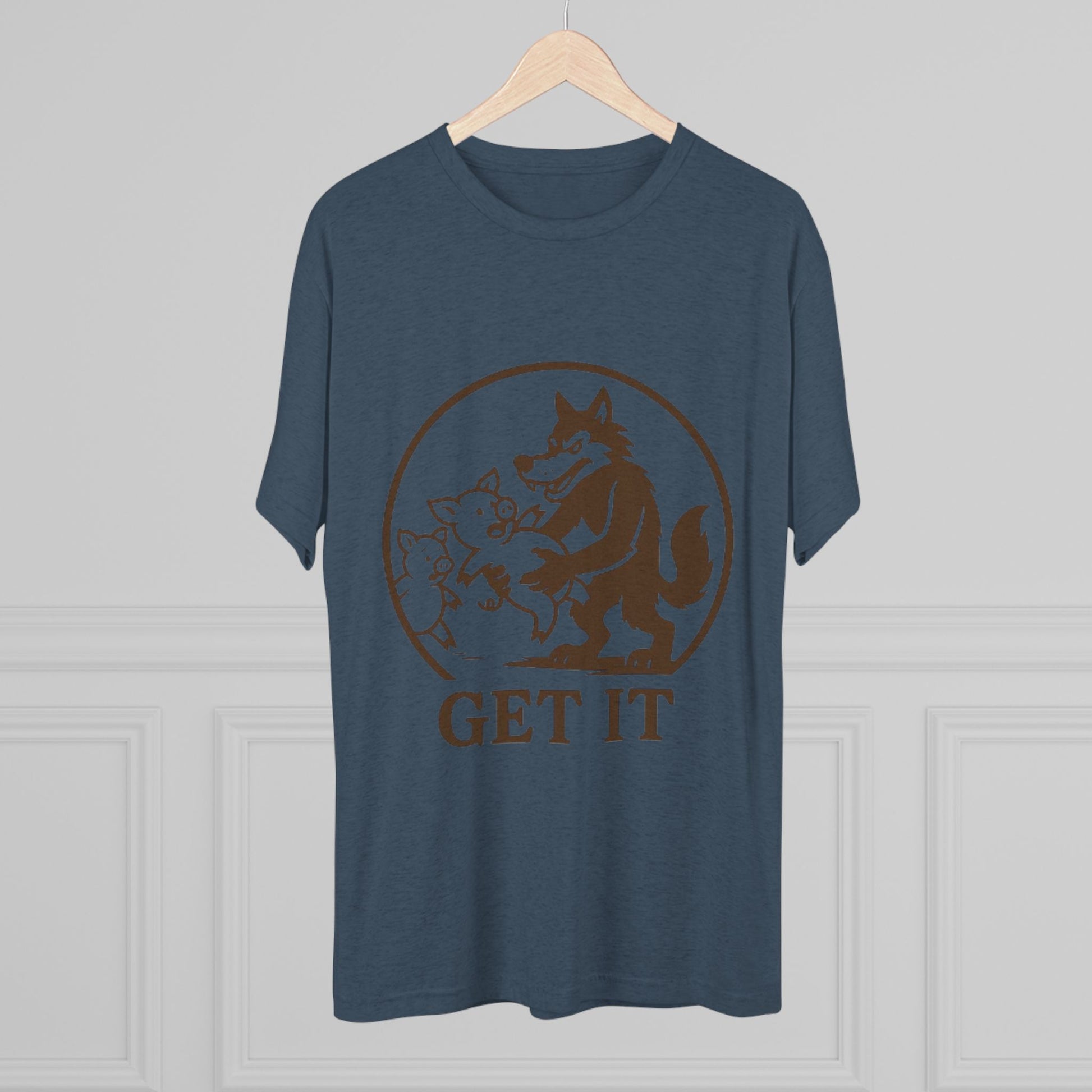 Playful Animal Graphic Tee - Unisex Crew Shirt, Funny Wolf Design, Gifts for Animal Lovers, Casual Wear, Humor Apparel, Birthday Gift