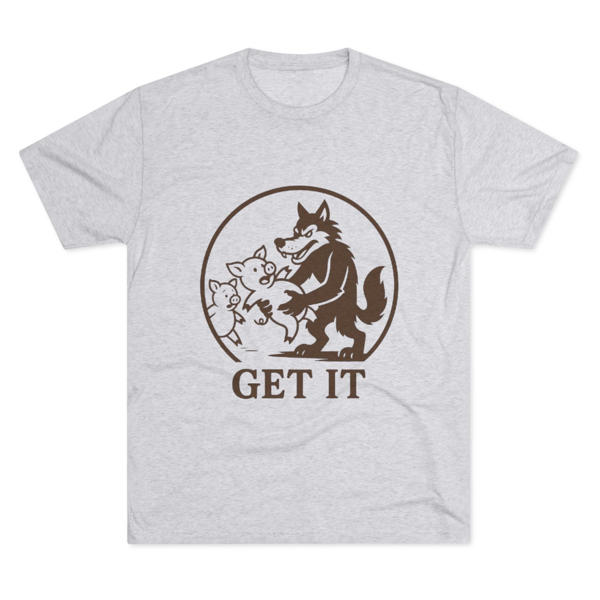 Playful Animal Graphic Tee - Unisex Crew Shirt, Funny Wolf Design, Gifts for Animal Lovers, Casual Wear, Humor Apparel, Birthday Gift