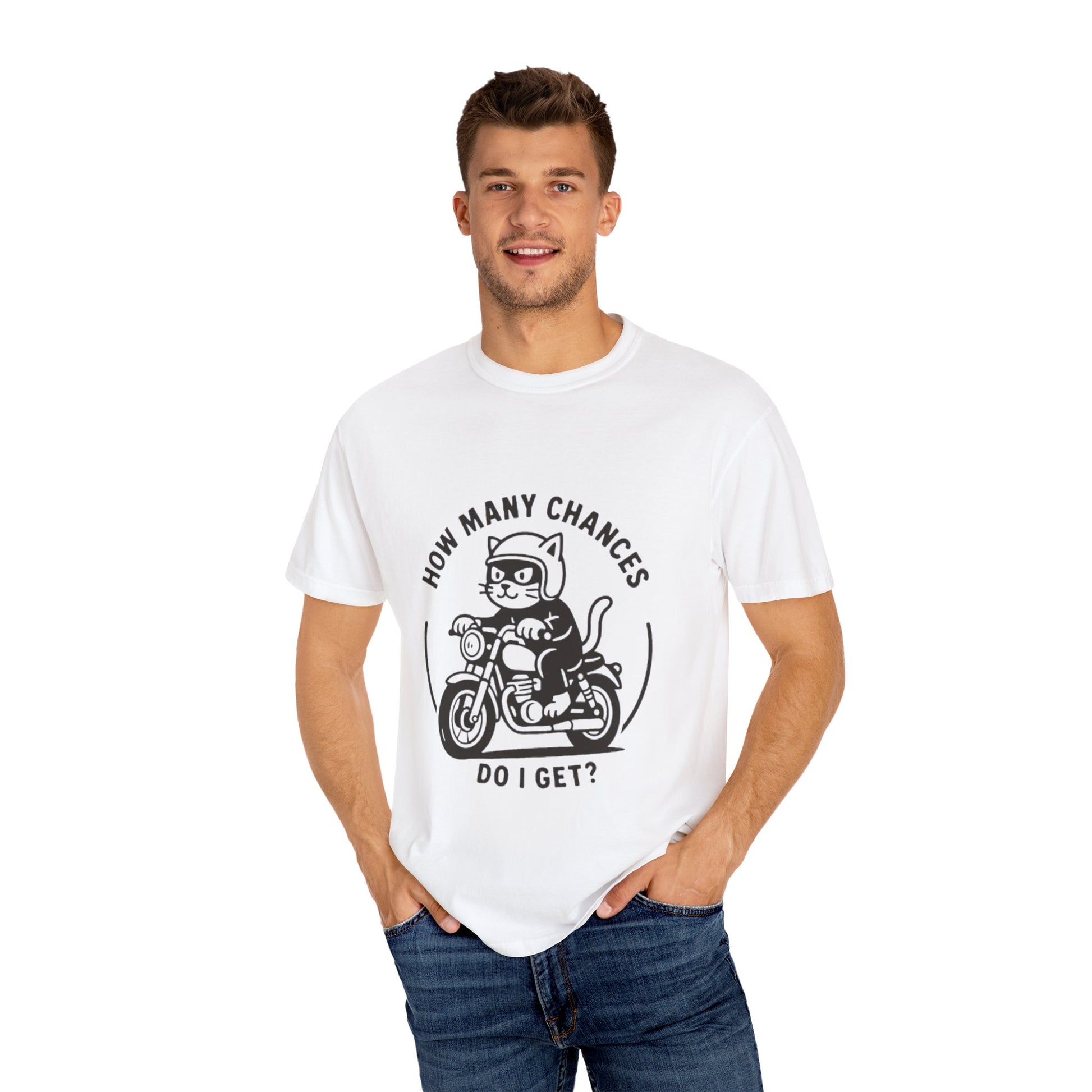 Cool Cat Motorcycle T-Shirt | Funny Graphic Tee for Cat Lovers, Gift for Friends, Casual Wear, Unique Birthday Present, Unisex Style