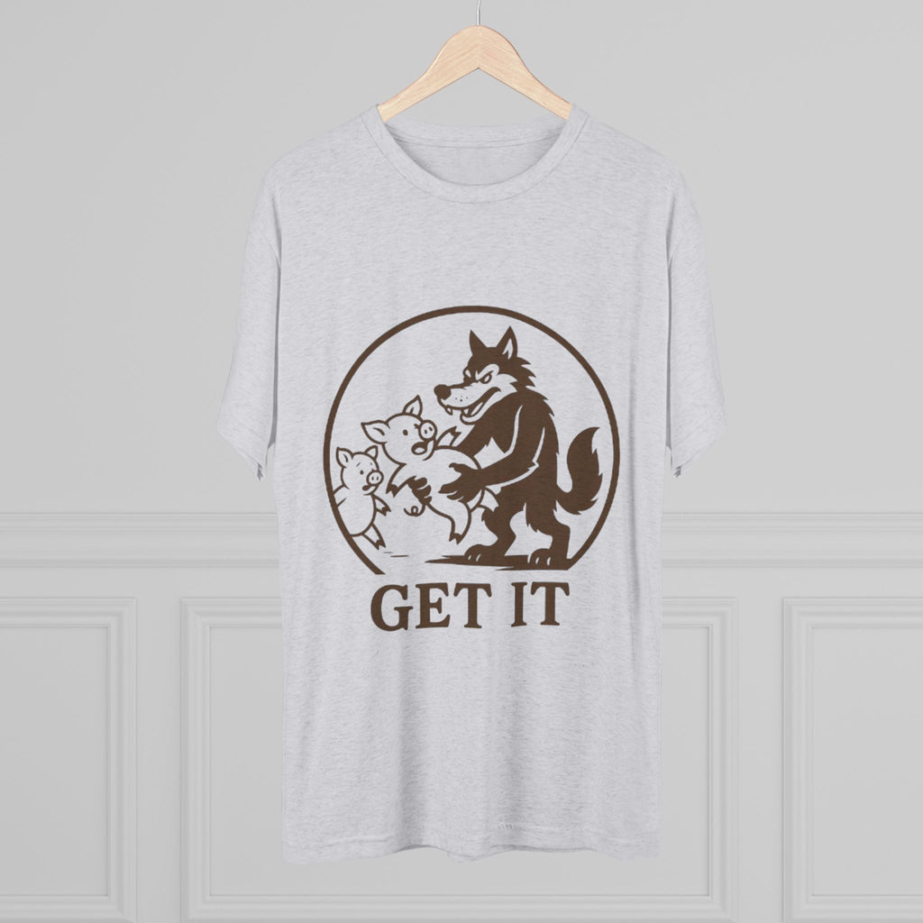 Playful Animal Graphic Tee - Unisex Crew Shirt, Funny Wolf Design, Gifts for Animal Lovers, Casual Wear, Humor Apparel, Birthday Gift