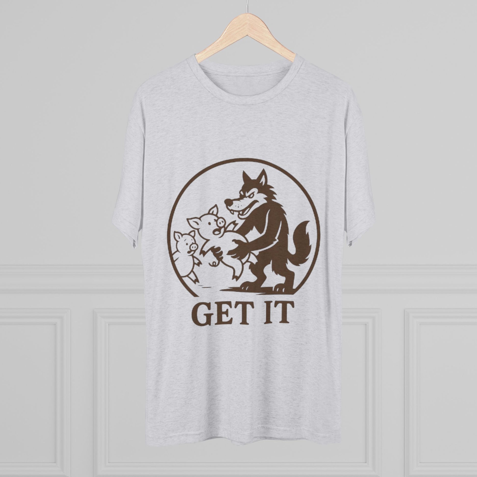 Playful Animal Graphic Tee - Unisex Crew Shirt, Funny Wolf Design, Gifts for Animal Lovers, Casual Wear, Humor Apparel, Birthday Gift