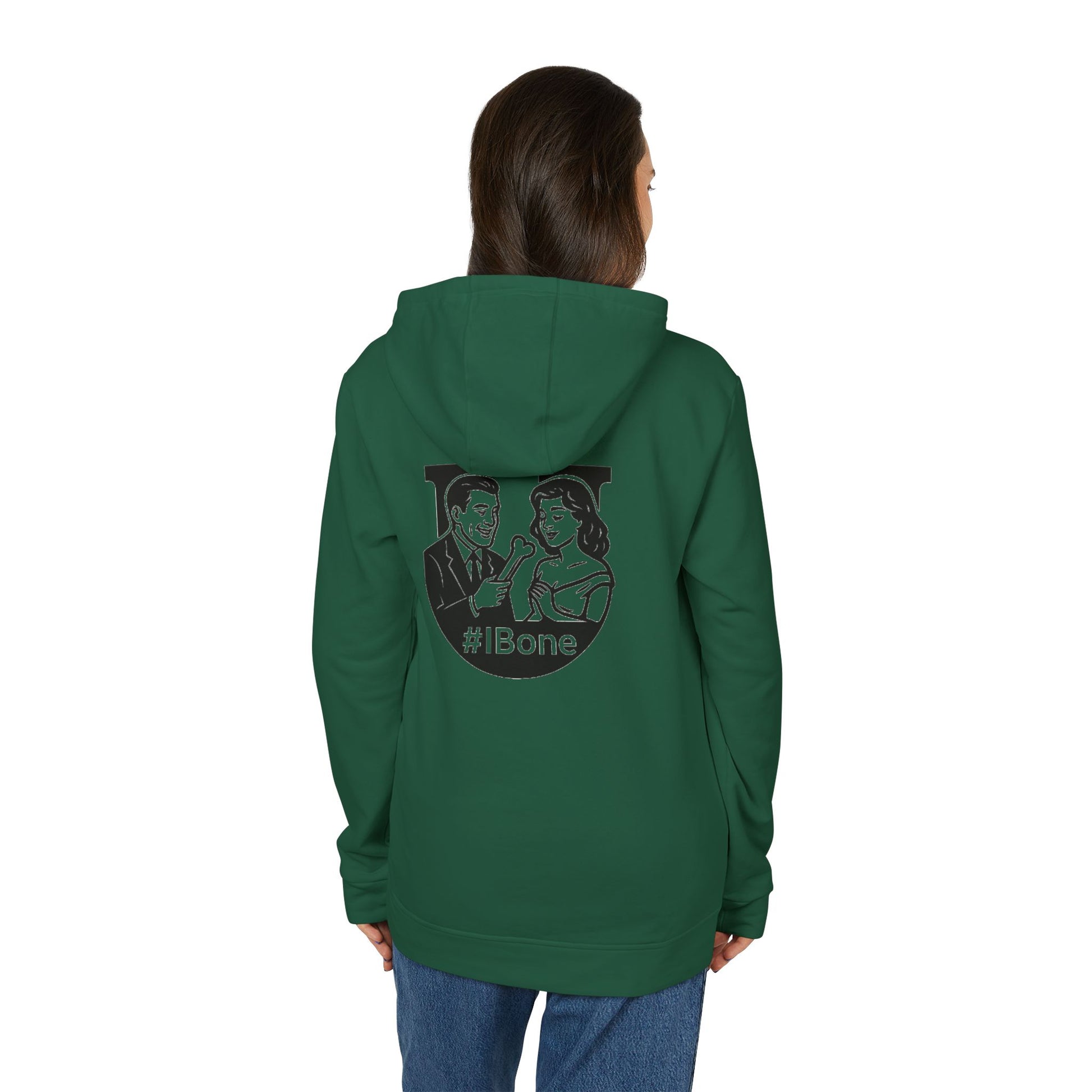 Unisex Fleece Hoodie with #IBone Graphic, Cozy Casual Wear for Everyday, Gift for Friends, Perfect for Events, Sportswear