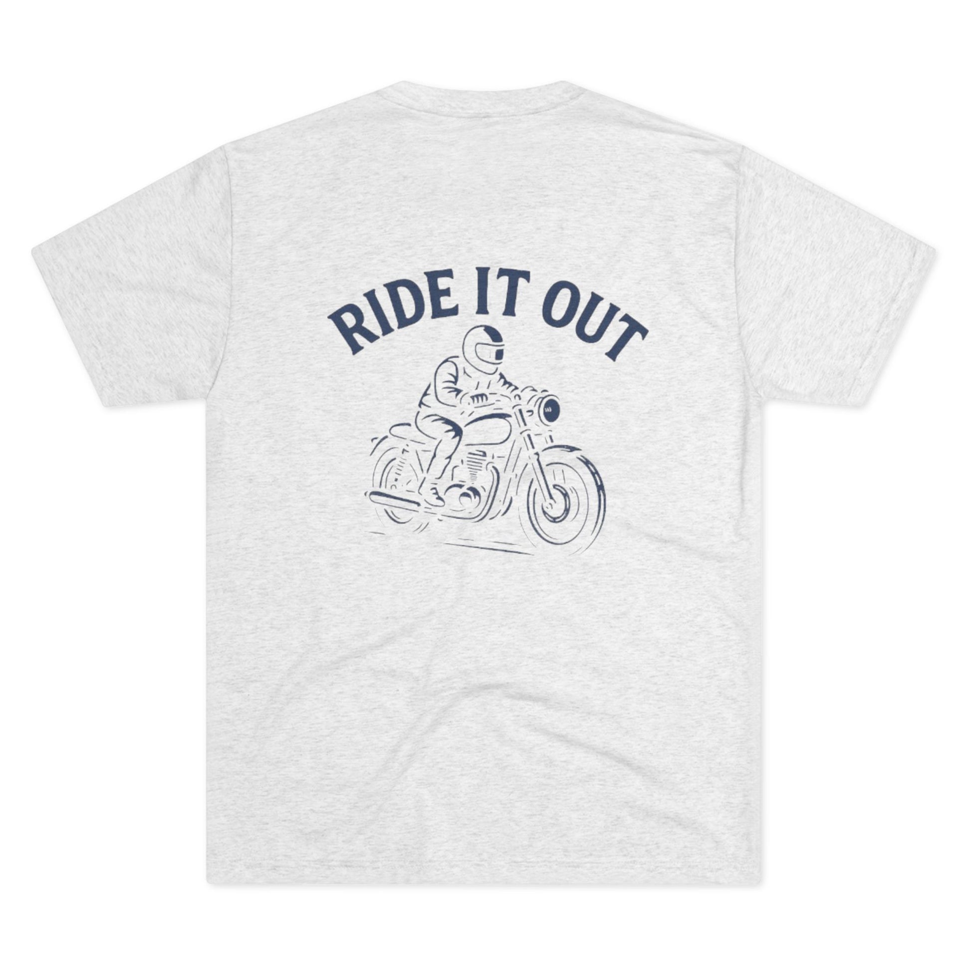 Vintage Motorcycle Ride It Out Tee, Unisex Crew Shirt, Biker Gift, Adventure Tee, Casual Wear, Outdoor Enthusiast T-Shirt