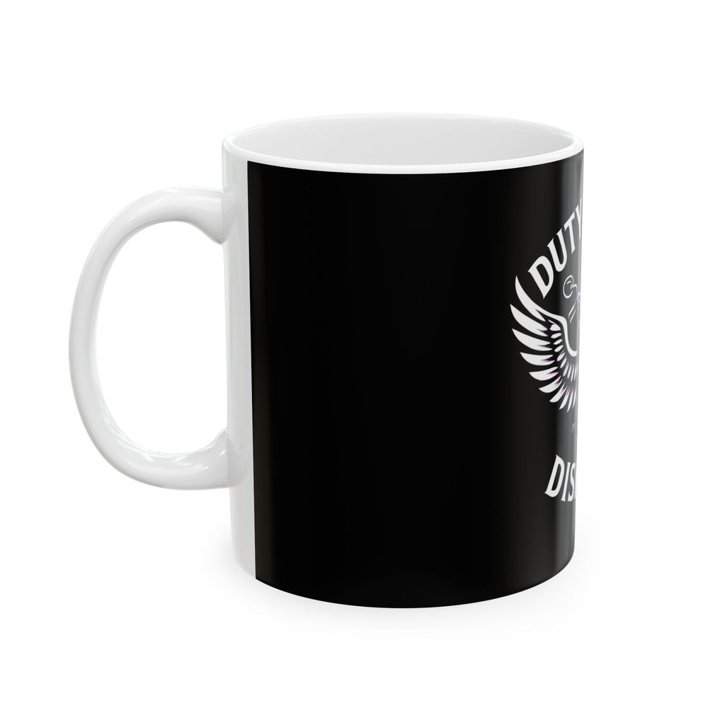 Motorcycle Lover's Ceramic Mug - Duty Before Dishonor, Biker Gift, Bike Enthusiast Coffee Cup, Personalized Mug, Father's Day Gift