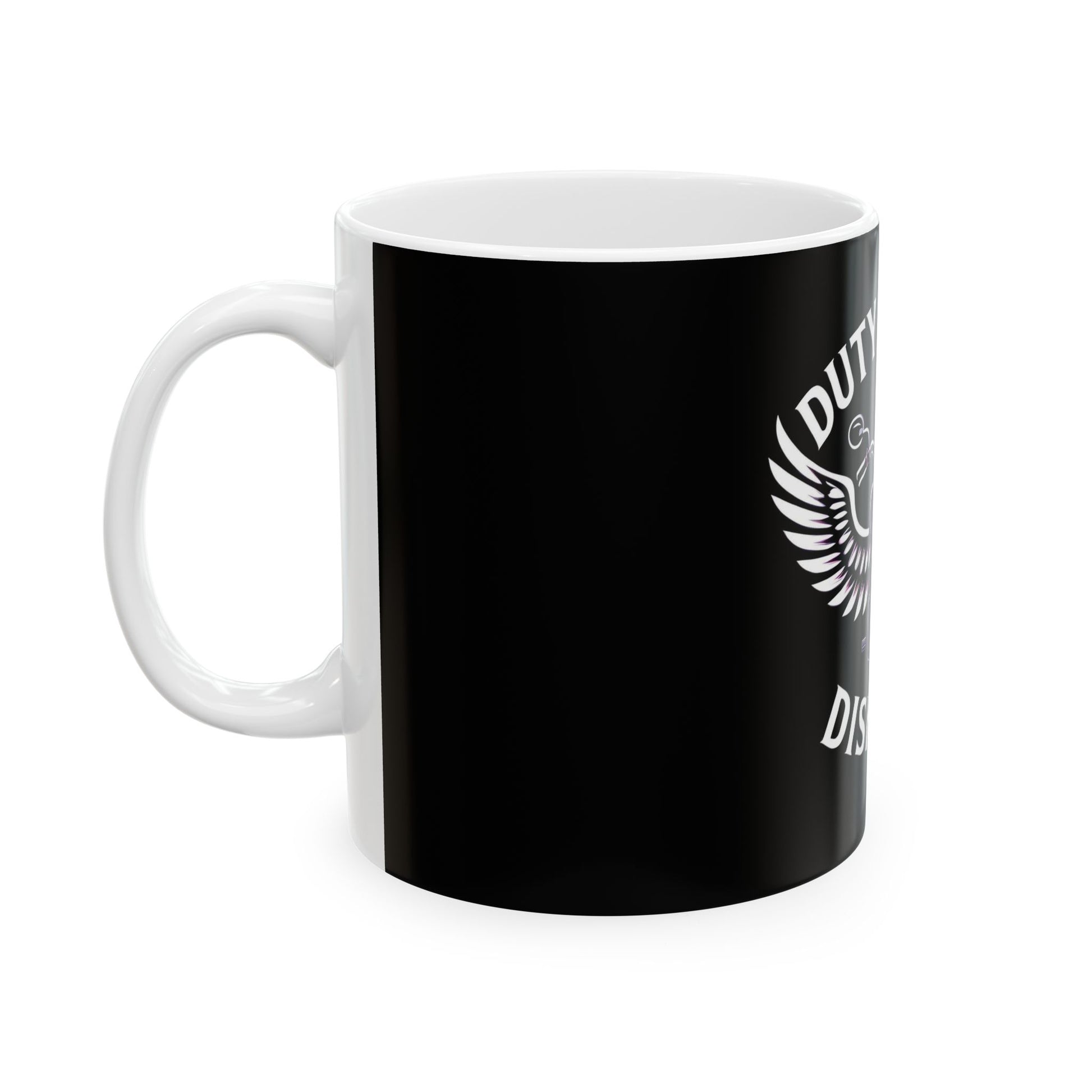 Motorcycle Lover's Ceramic Mug - Duty Before Dishonor, Biker Gift, Bike Enthusiast Coffee Cup, Personalized Mug, Father's Day Gift